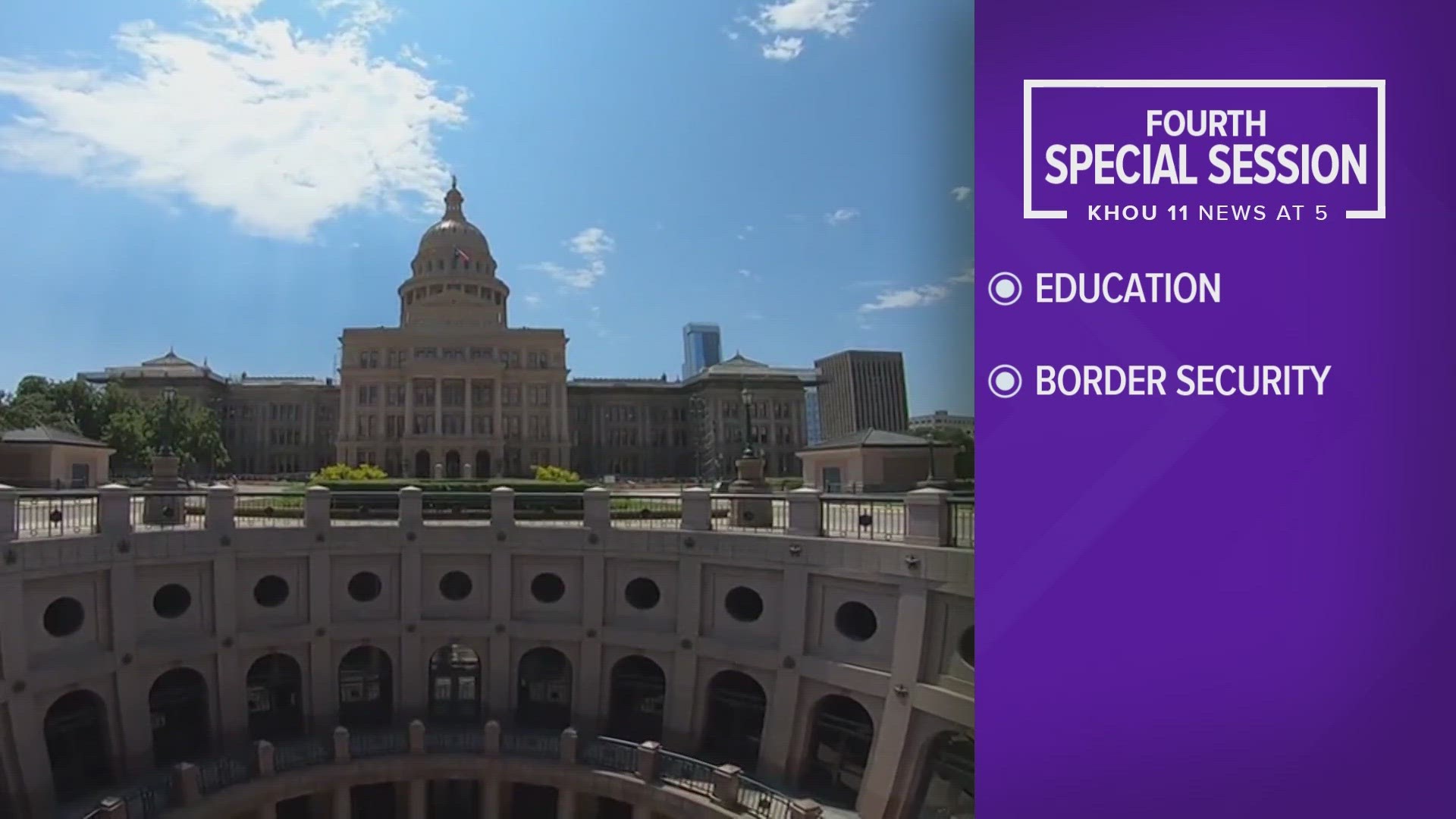 The fourth special session began the same day the third special session ended. The third special session ended without a deal on school vouchers.