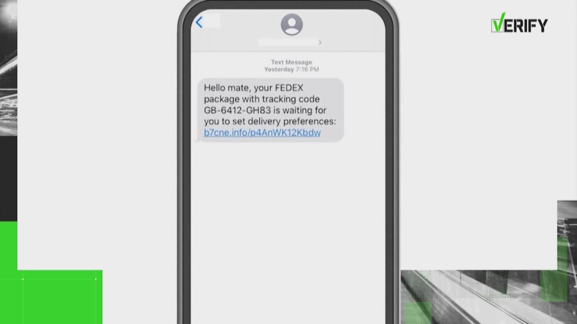 There's been a text message being sent to people that FedEx says has nothing to do with their company.