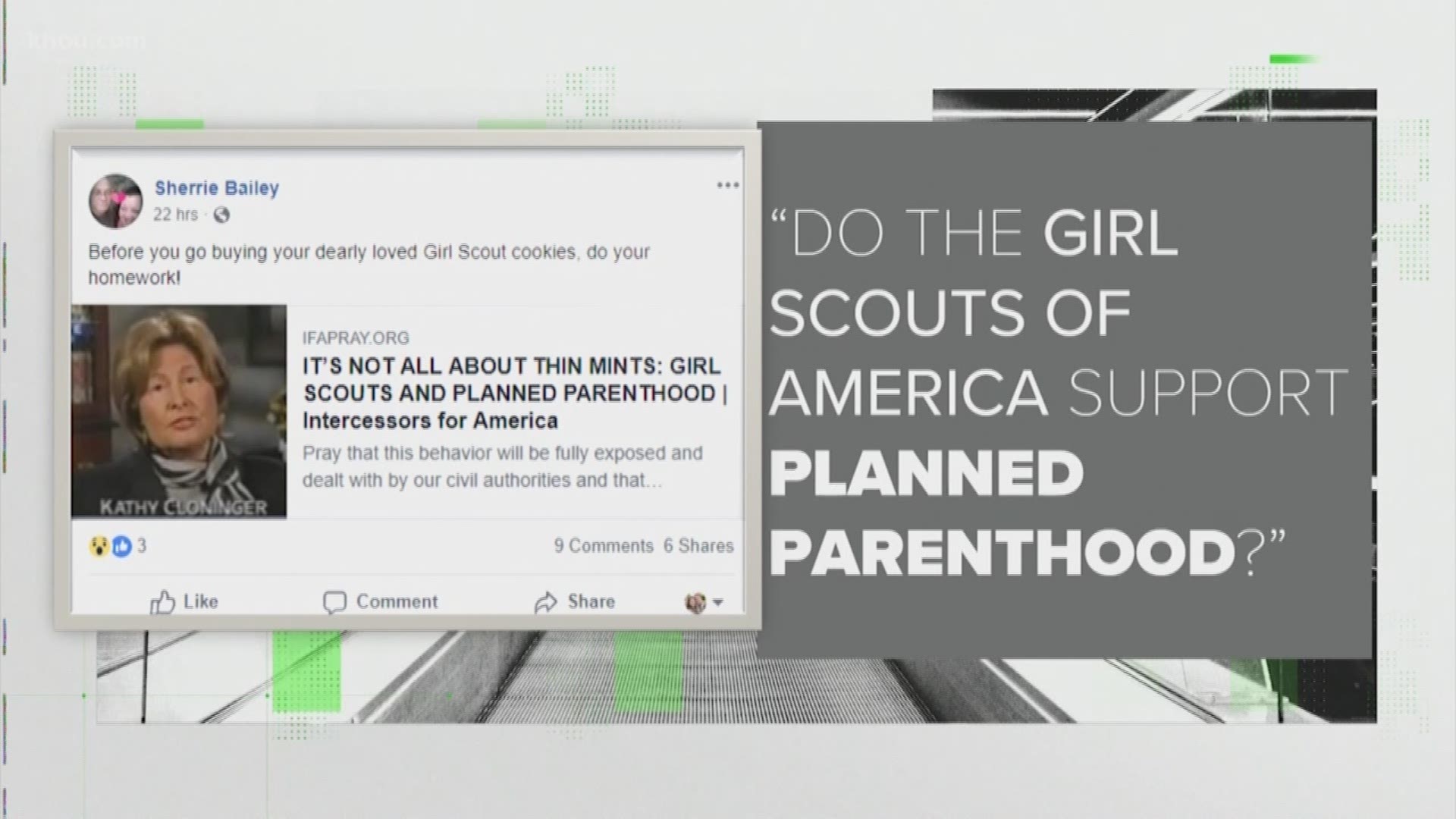 A viewer asked if we can verify a claim that Girl Scouts support Planned Parenthood, which is controversial for some due to their approach on abortions.