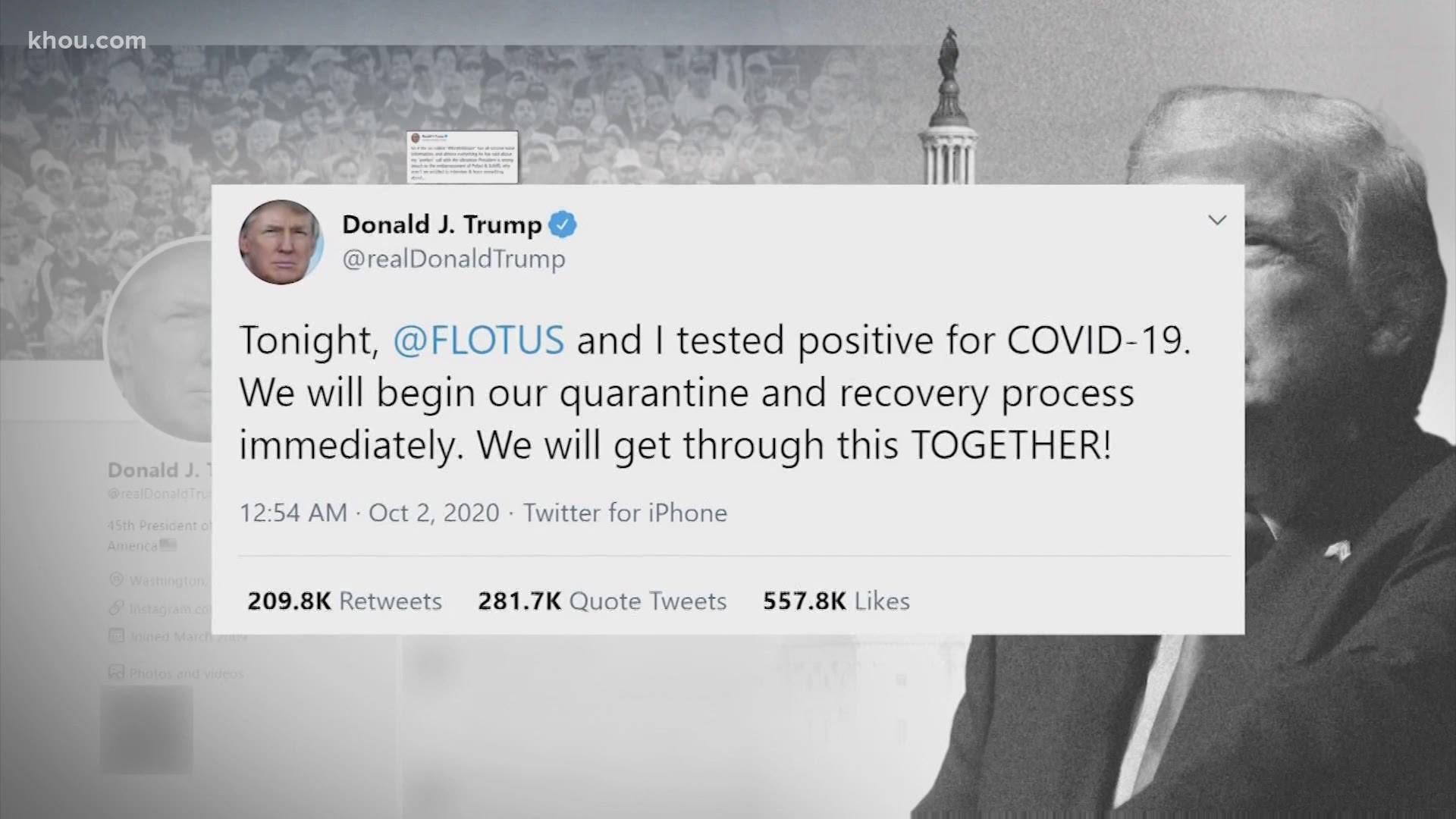 President Trump Test Positive For Covid 19 Texas Leaders React Khou Com