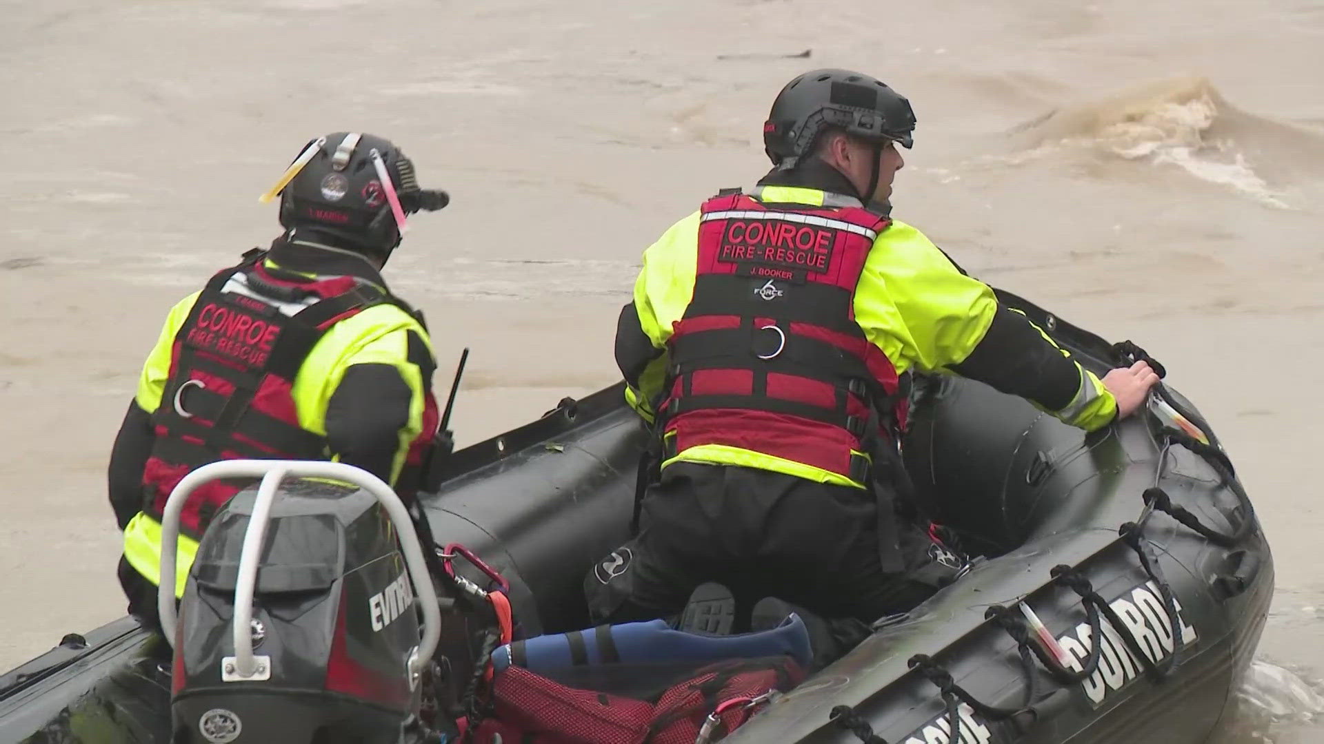 Several agencies rescued a couple dozen residents from Riverside who were stranded.