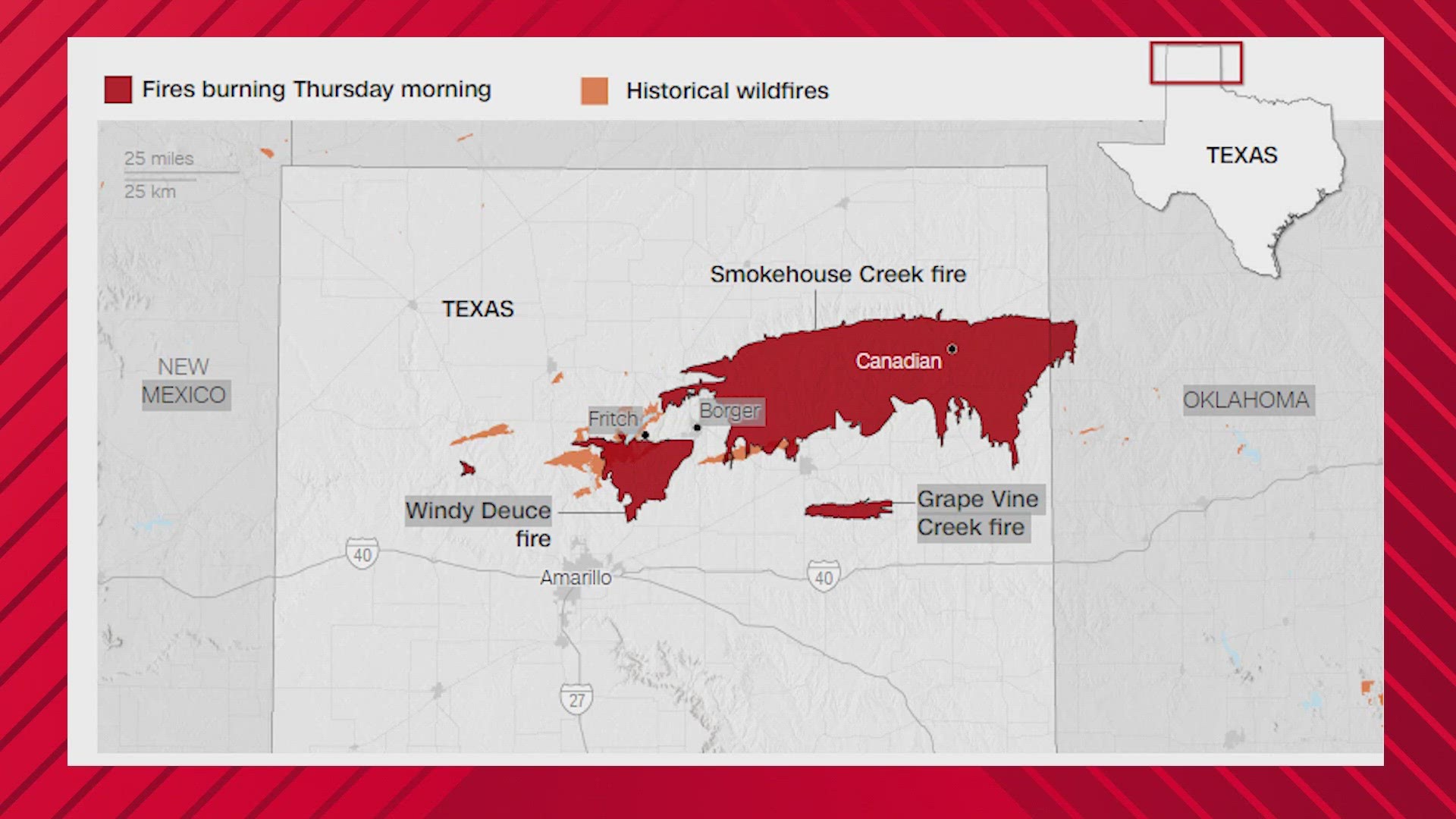 Winds have fueled devastating wildfires in the Texas Panhandle.