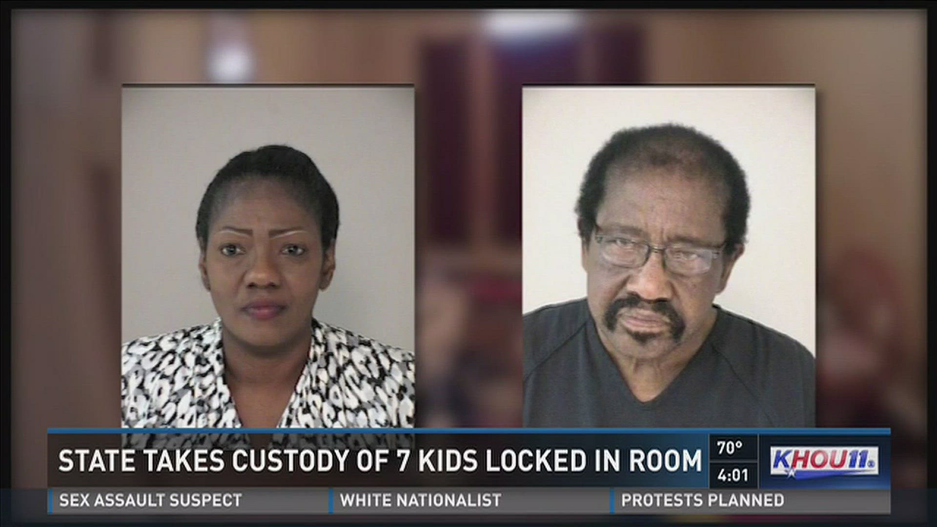 State takes custody of 7 kids locked in room