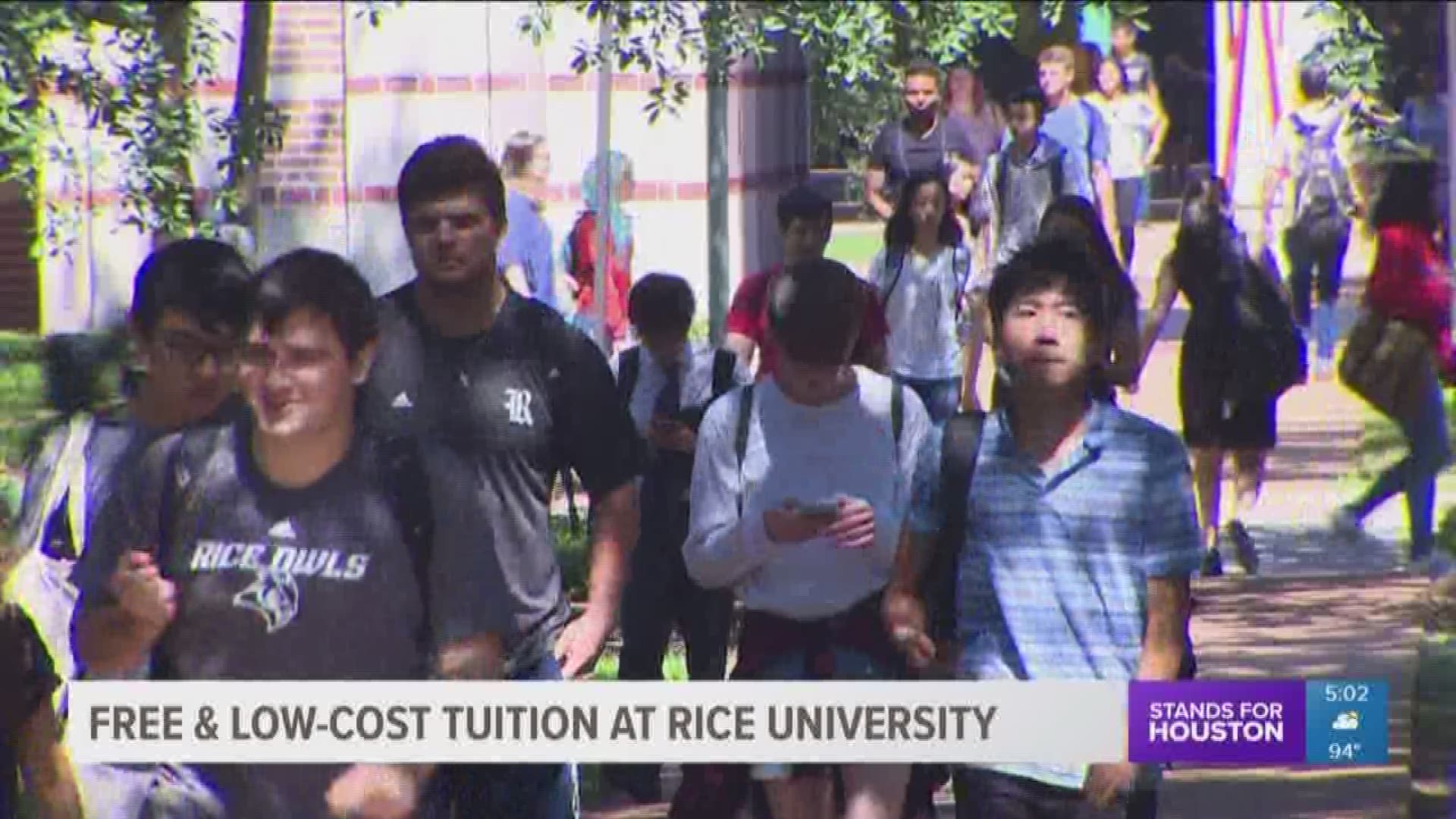 Rice University on Tuesday announced a new initiative to make education more affordable for students from families with incomes under $200,000.
