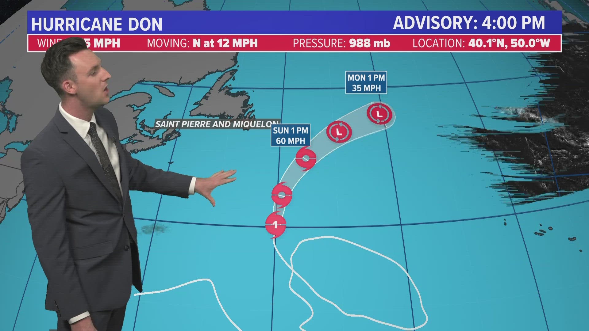 Don is the first hurricane of the Atlantic season. We're also watching a system in the Atlantic.