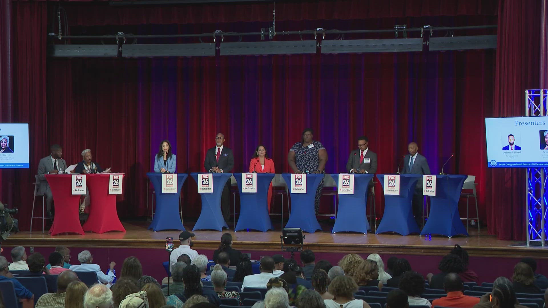 Voters gathered to hear from candidates hoping to be selected as the Democratic nominee for the 18th Congressional District seat once held by Sheila Jackson Lee.