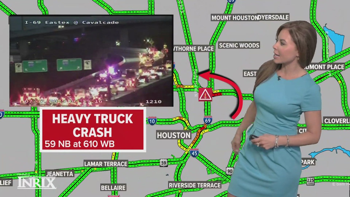 18-wheeler crash slows traffic on Eastex Freeway headed north at North ...