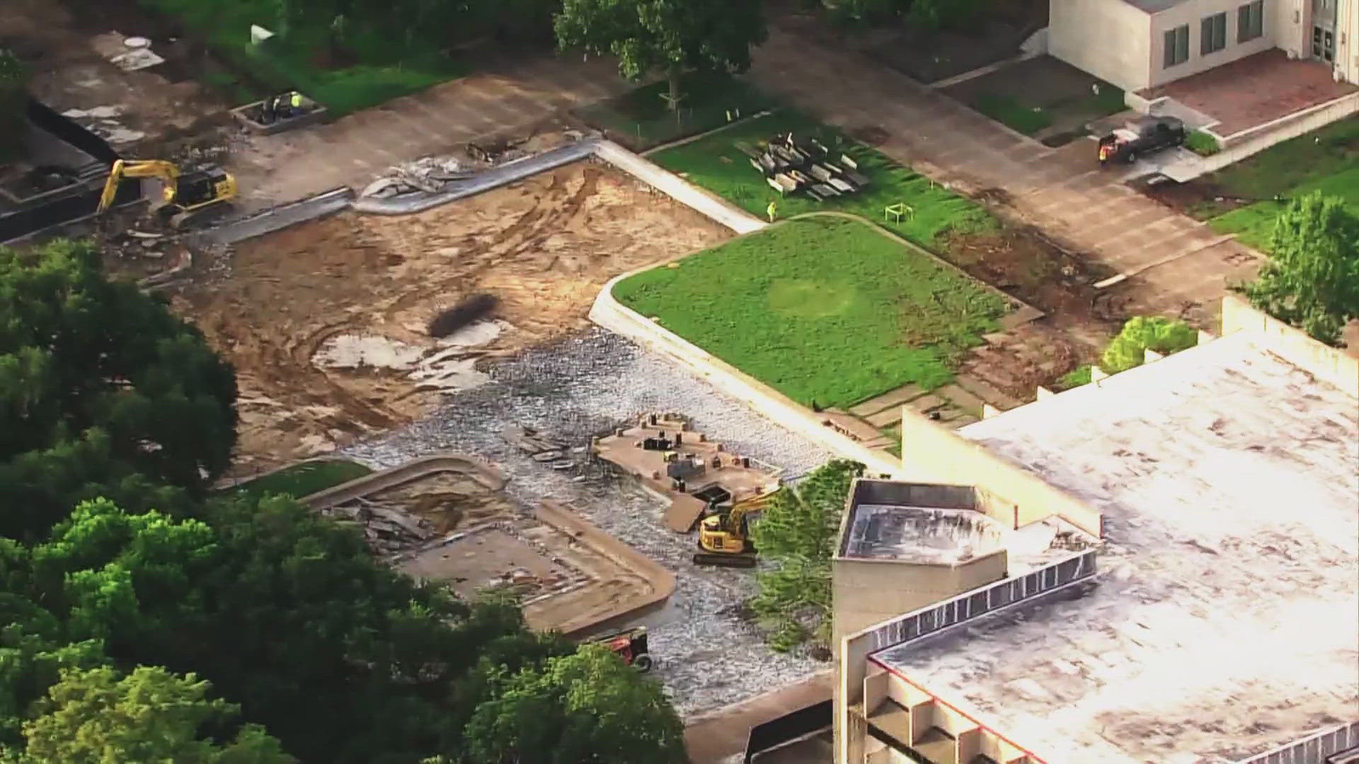 The fountain has been there for half a century.  Soon, the area where the fountain was will be drastically different.