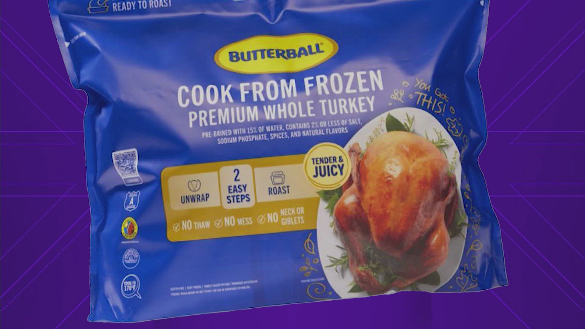 All you have to do is unbag it and pop the turkey in the oven.