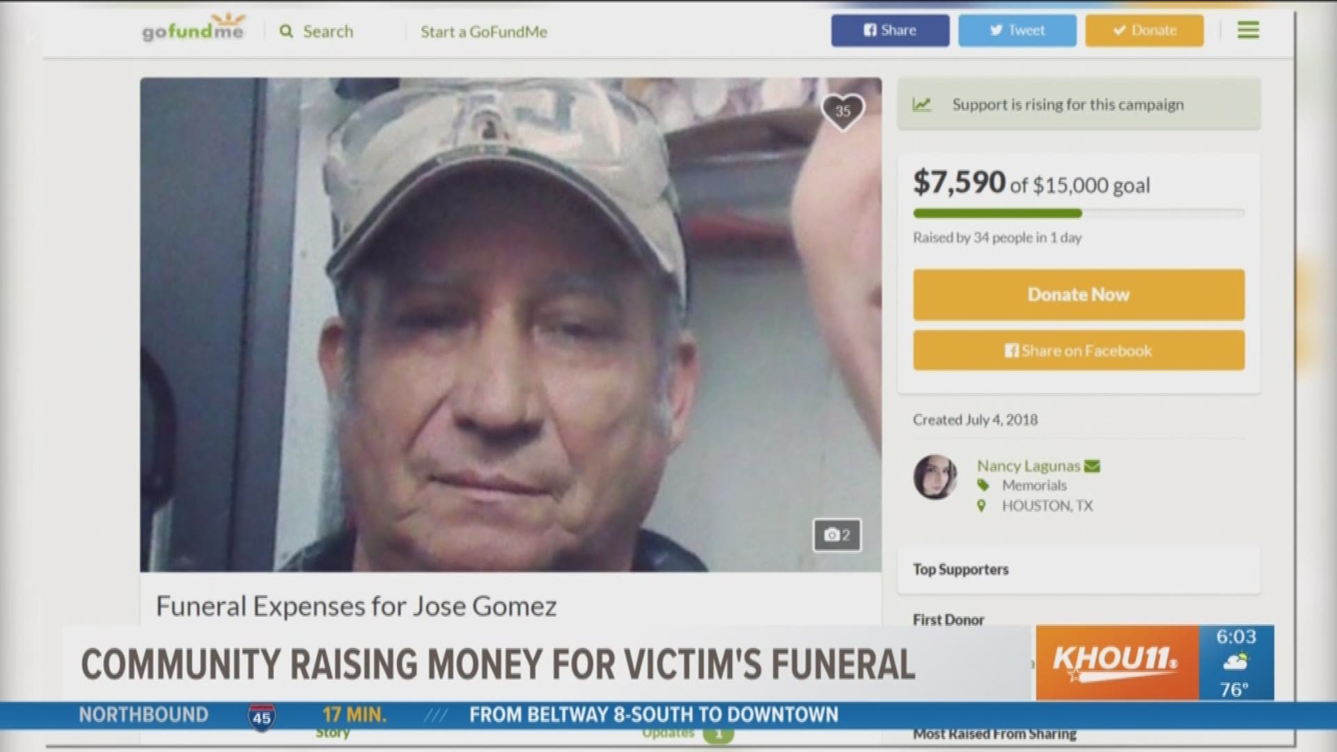 The store clerk who was tragically murdered in an armed robbery has been identified as Jose Gomez, 63. He was shot and killed while trying to protect a coworker from a gunman.