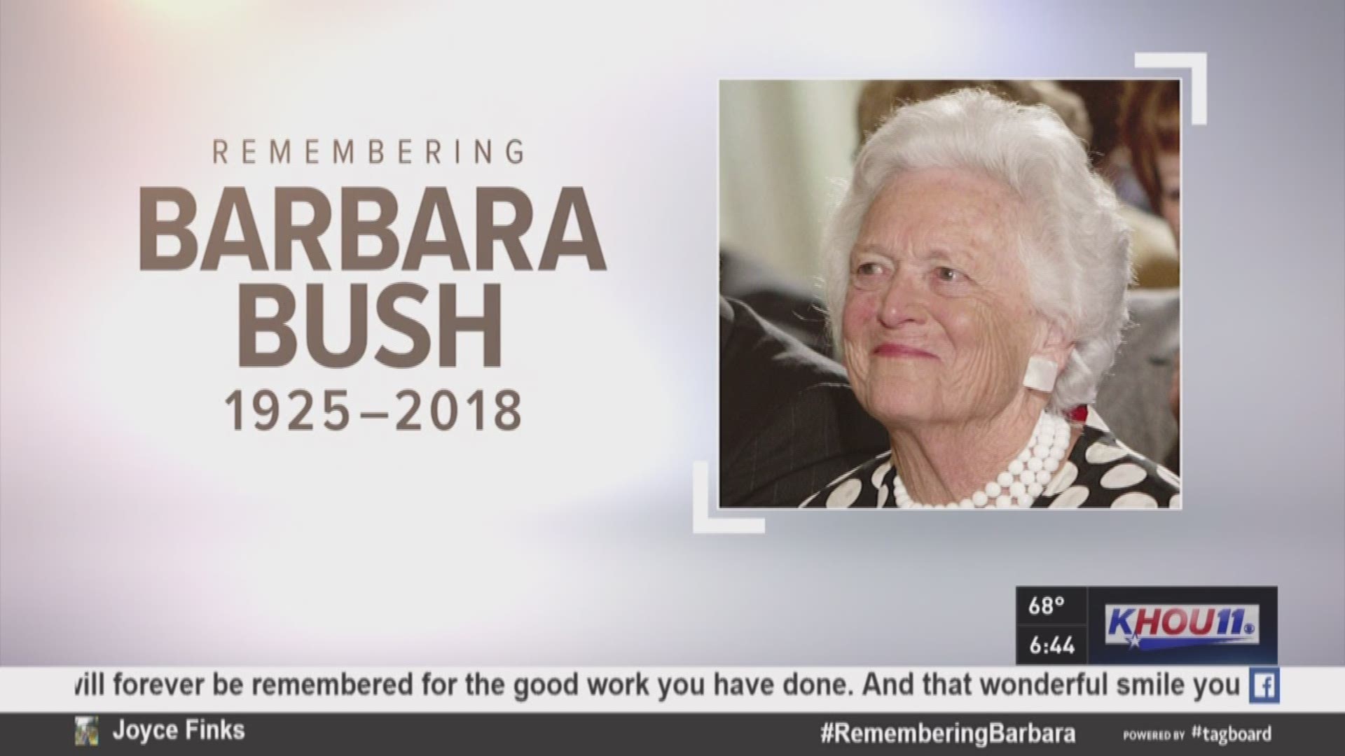 You can learn a lot about Barbara Bush at the Bush Presidential Library on the Texas A&M University  campus in College Station. The former first lady will be buried there Saturday after her private funeral here in Houston. Sherry Williams is at the librar
