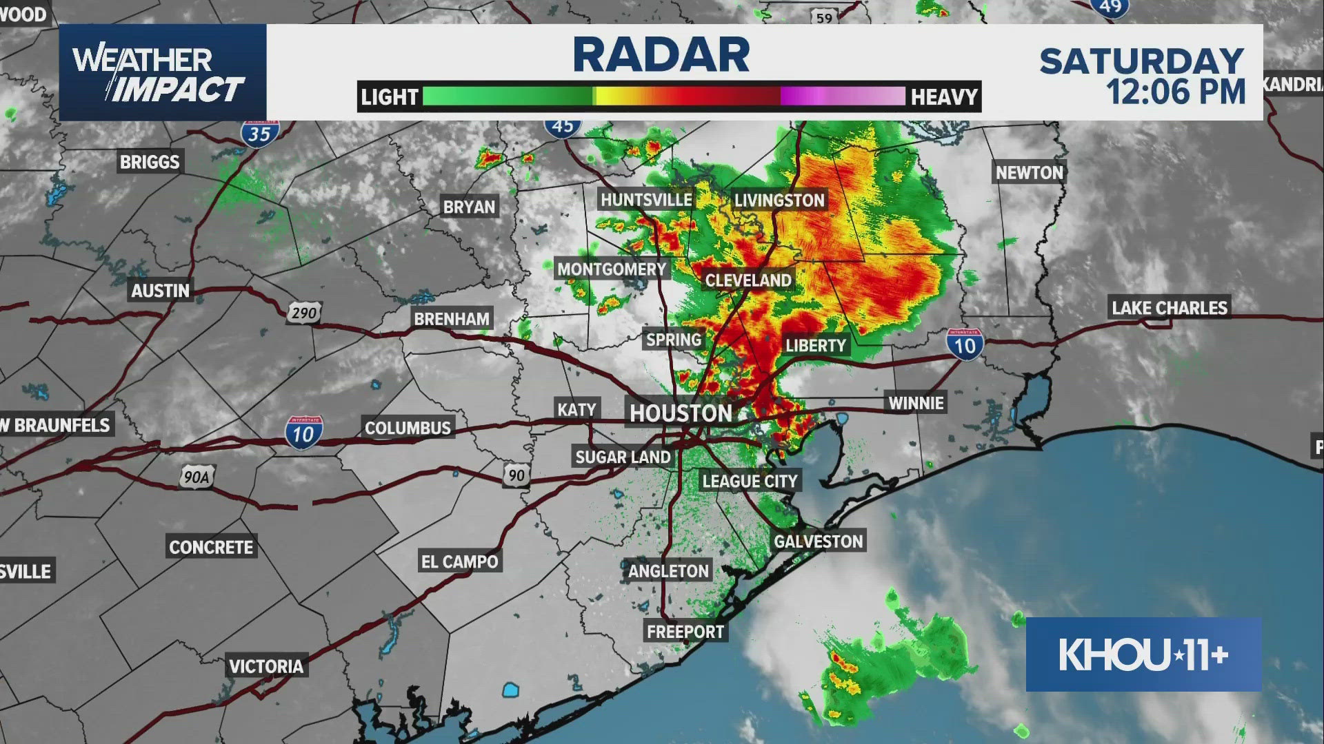 Weather Impact: Tracking showers, storms around the Houston area | khou.com