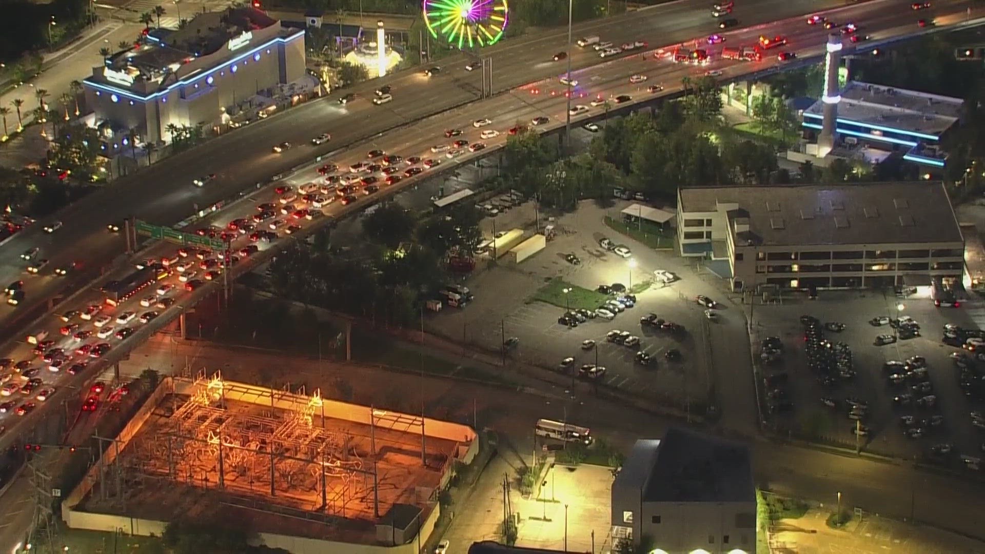 The inbound lanes of I-45 were shut down Friday morning while Houston police investigated the accident.