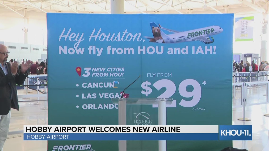 Frontier Airlines announces it will be flying out of Hobby Airport in May