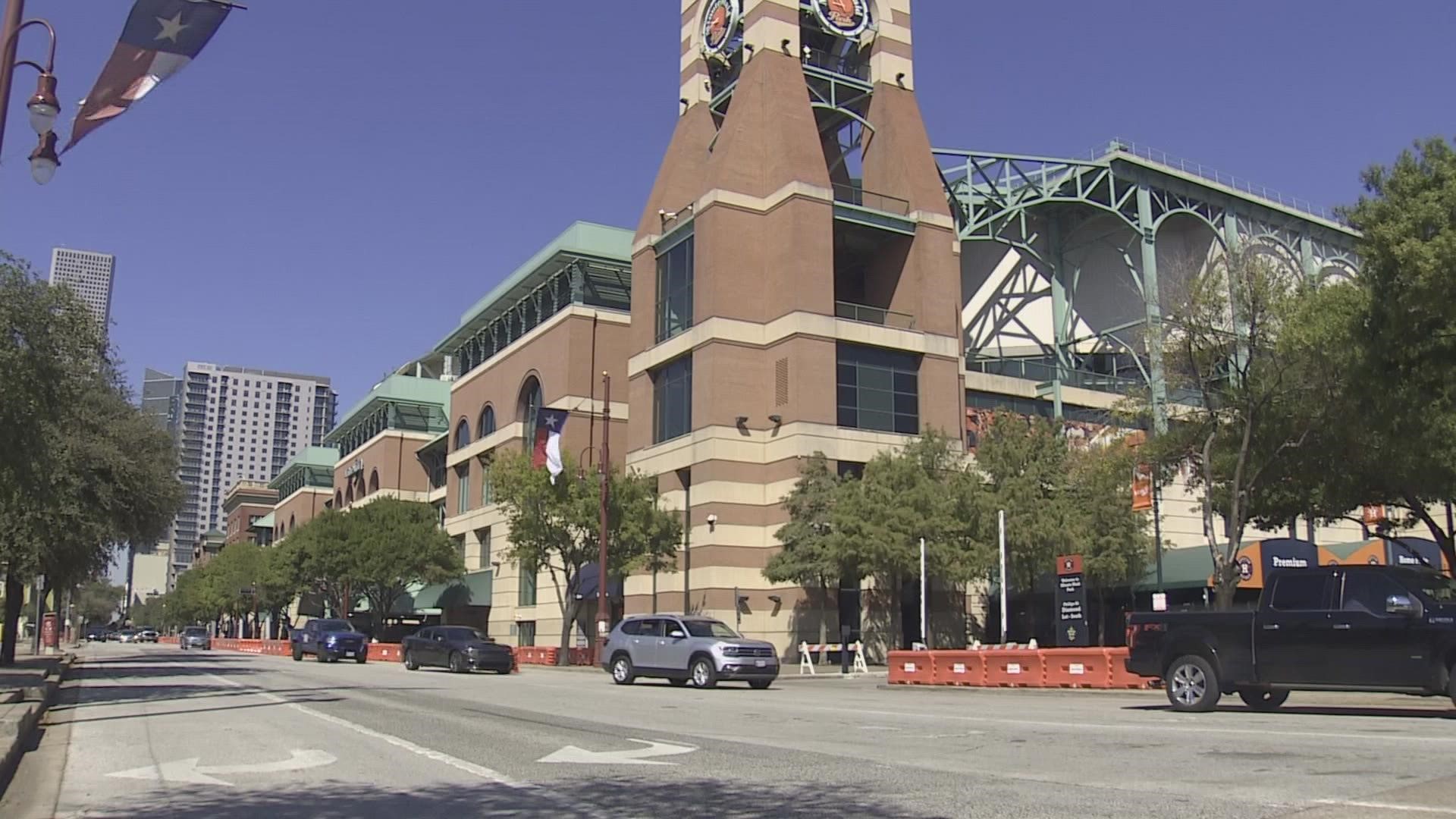 Houston police and public safety officials rolled out security plans including extra officers and major road closures around Minute Maid Park.