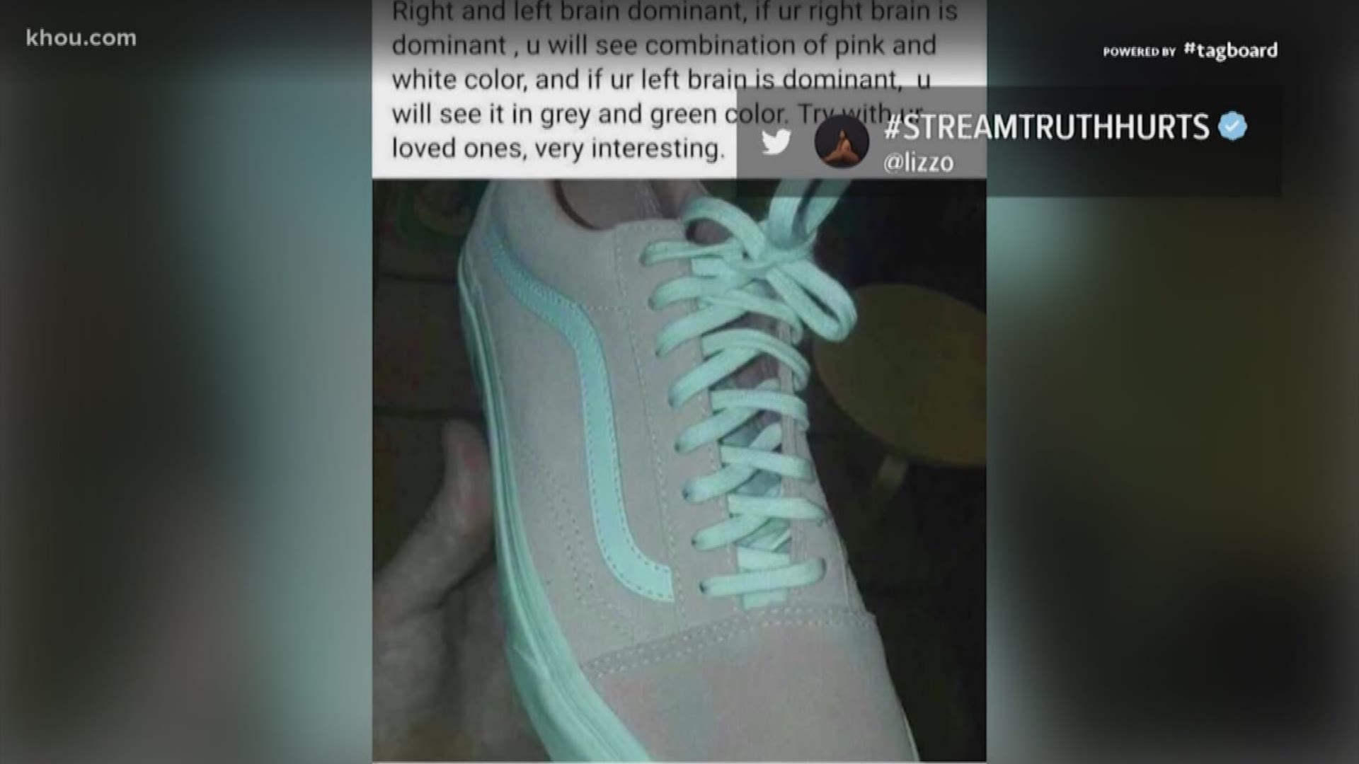 It's happening again. Are these shoes white and pink or teal and gray ...