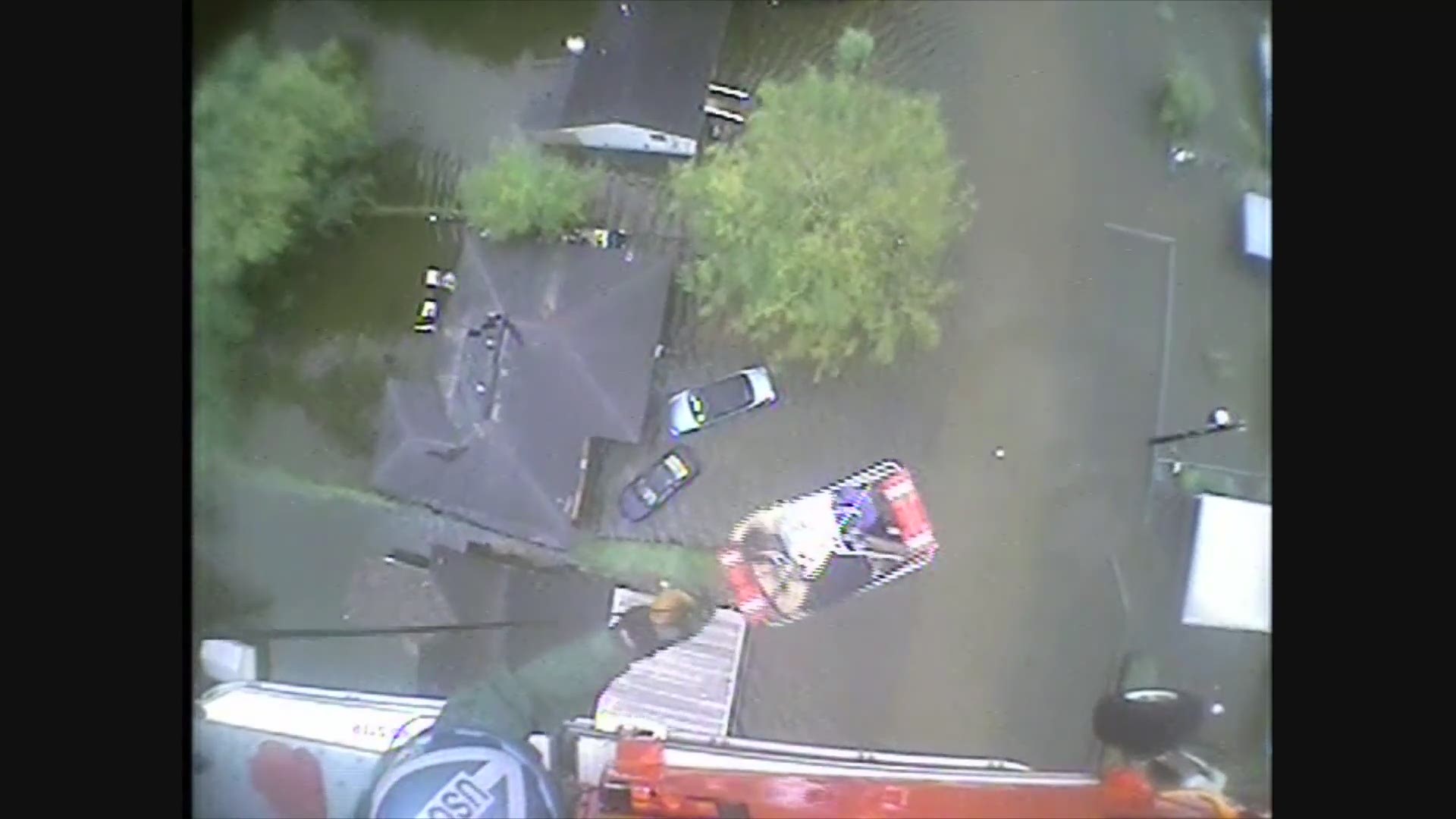 Coast Guard crews from New Orleans rescued  people people trapped by the flood waters in Beaumont Thursday.  Video courtesy U.S. Coast Guard District 8