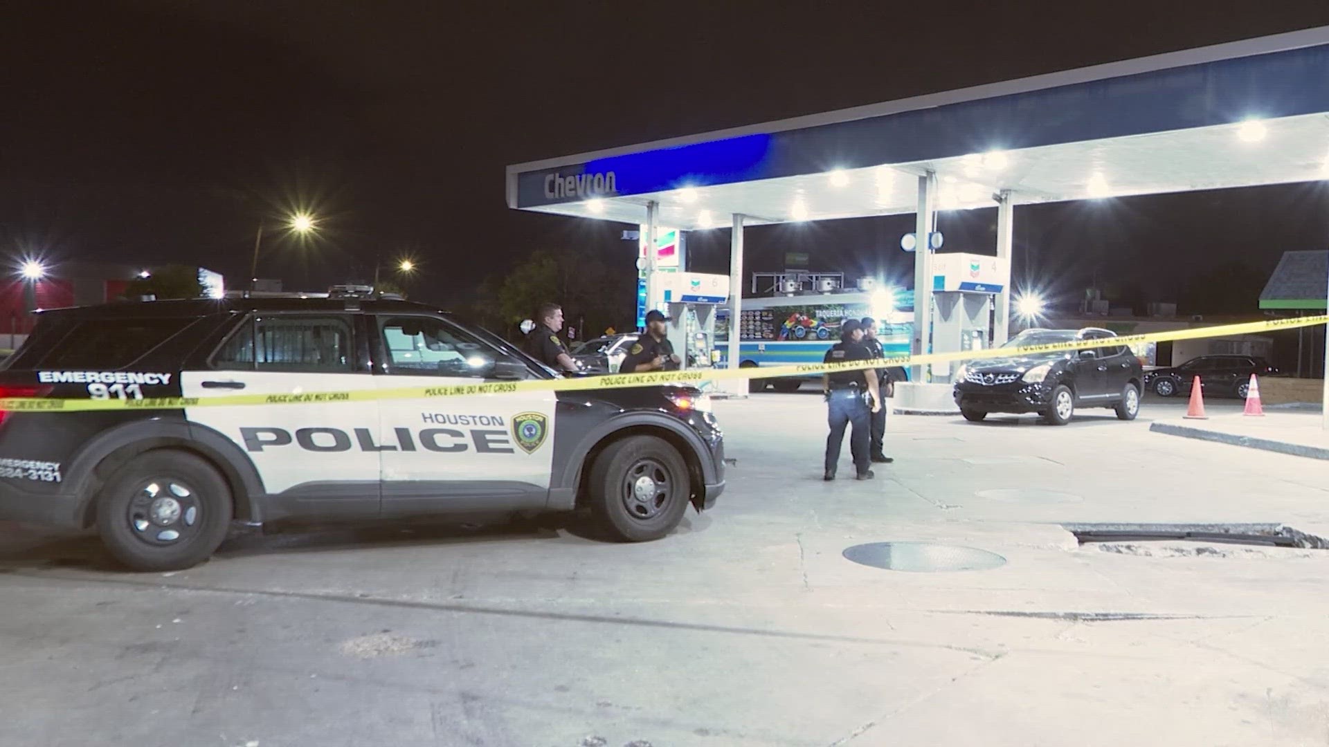 Houston police are investigating a deadly shooting at a gas station off the Gulf Freeway early Wednesday.