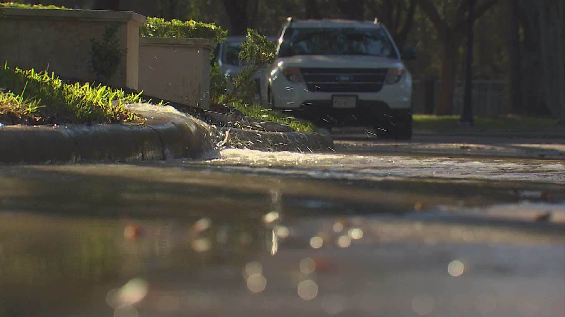 Residents, including former Houston mayoral candidate Bill King, said the water has been leaking since Christmas.