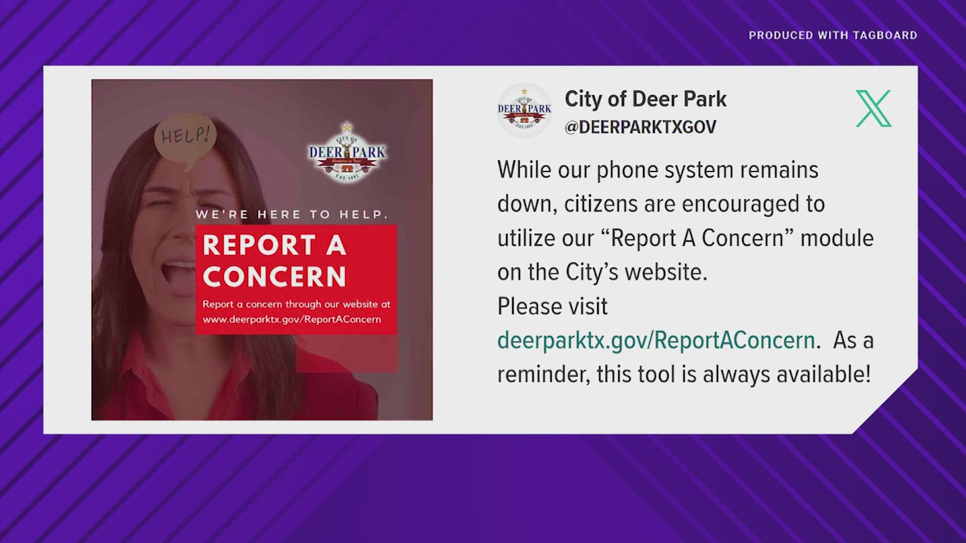 City officials said residents with concerns should use the website to get ahold of them.