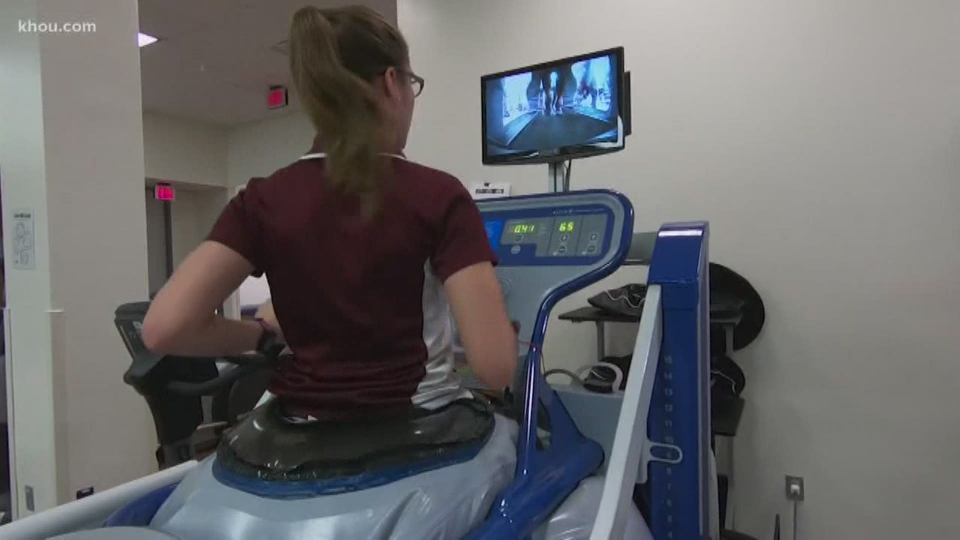 If you've ever gone for a run, you know it can take a lot out of you. Some of us even end up with serious injuries. But now there's all sorts of technology to help us bounce back like the zero-gravity treadmill at UTMB in Galveston.