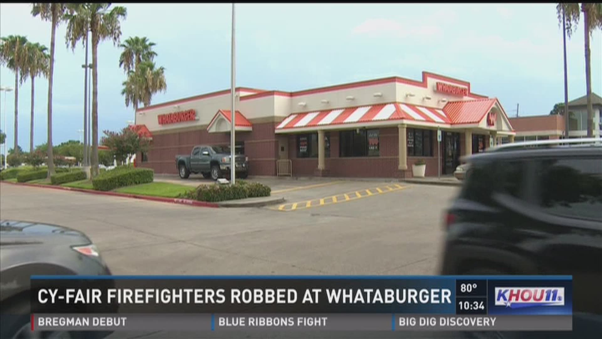 Cy-Fair firefighters held at gunpoint during Whataburger robbery | khou.com