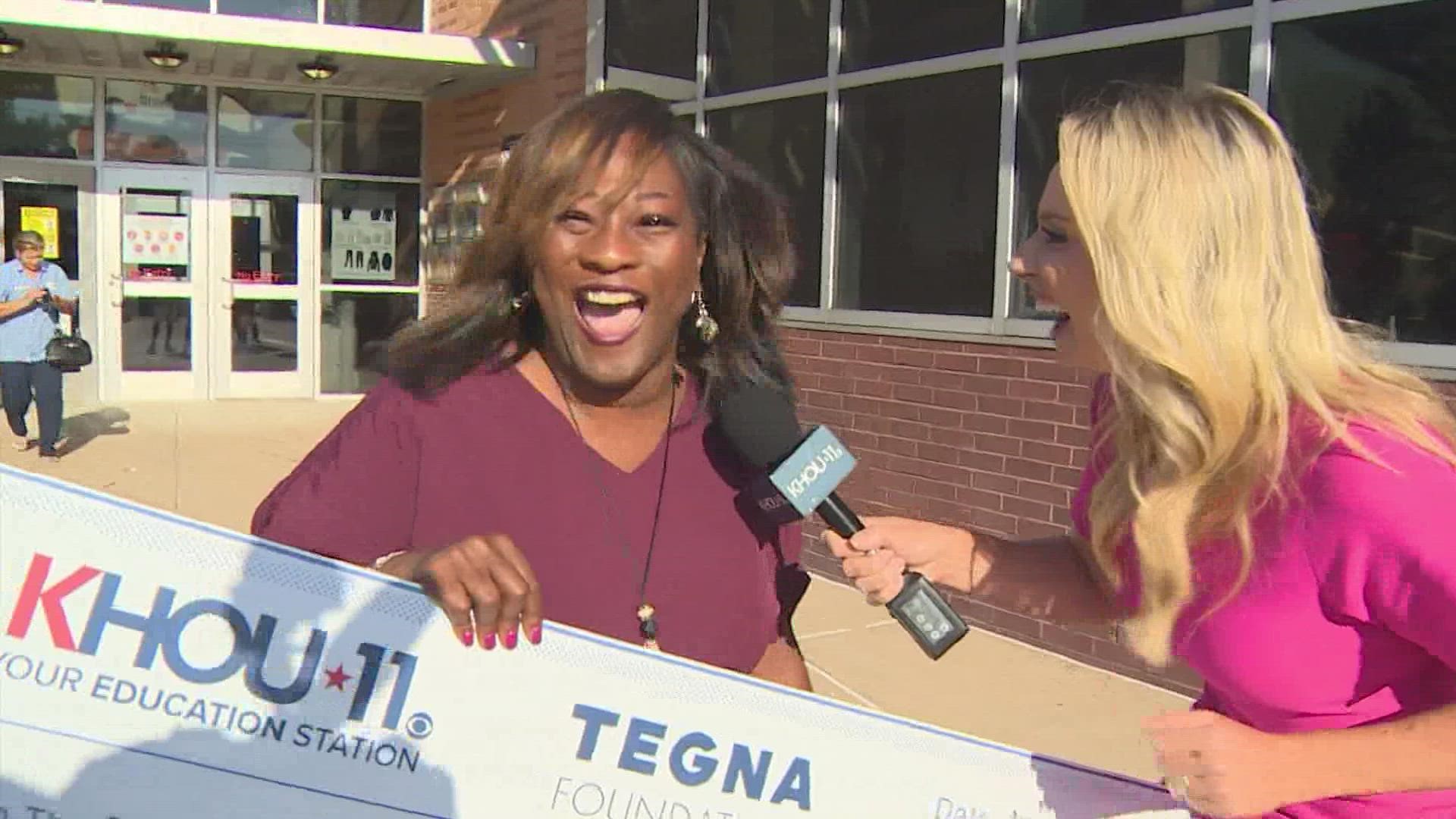 Chita surprised the principal of Walnut Bend Elementary with an $11,000 grant from KHOU 11 and the TEGNA Foundation. It's part of our Education Station initiative.