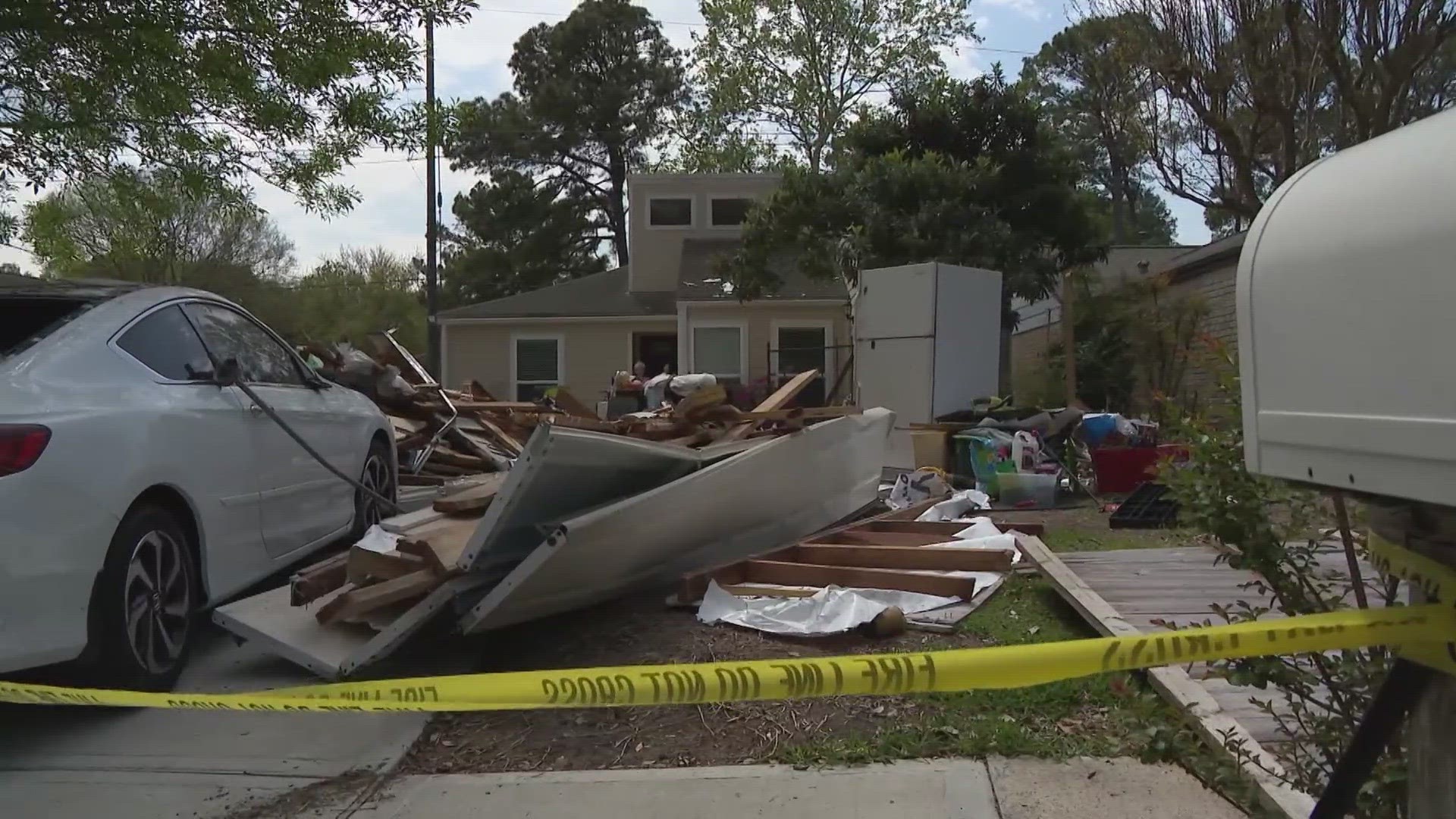 It took two weeks for the car that crashed into Lynda Gilpin’s garage to be removed.