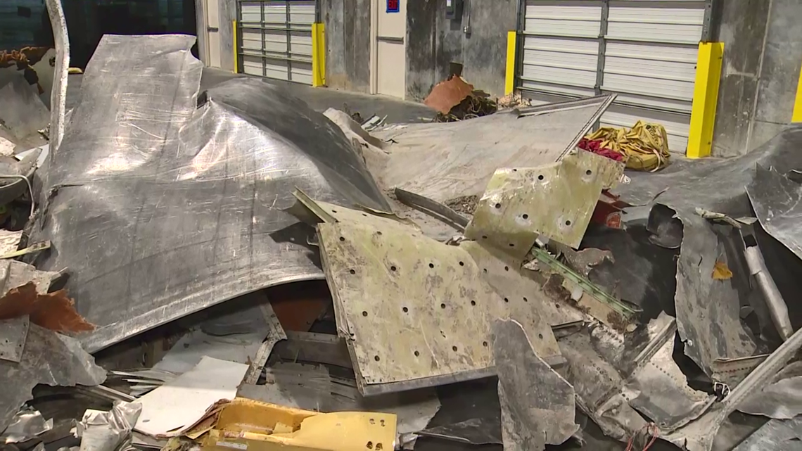 First look at wreckage pulled from Amazon cargo plane crash in Trinity ...