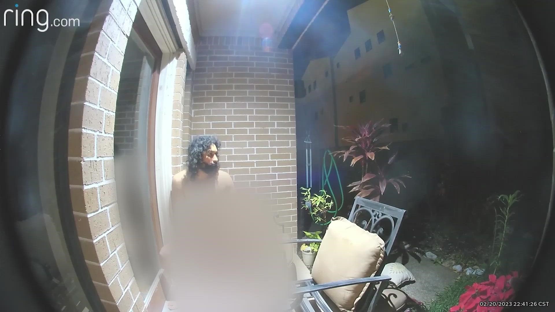 Naked man caught on woman’s security camera in west Houston neighborhood