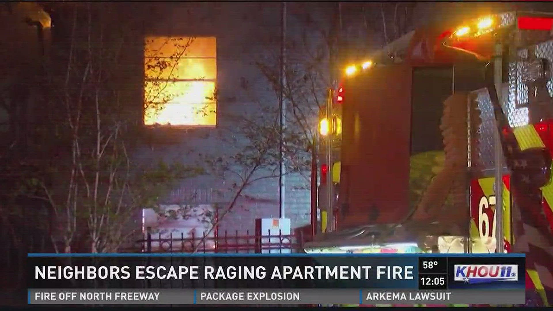 Residents jump from second floor as fire engulfs N. Houston apartments ...