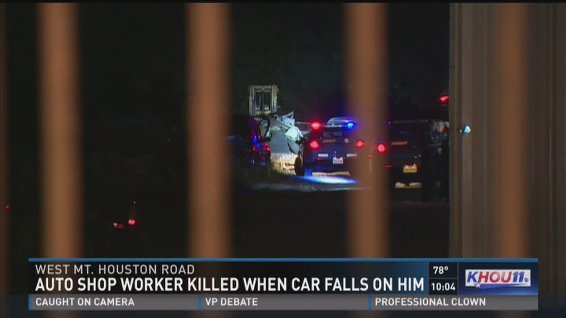 Authorities say a man was killed Tuesday night while he was working under a car.