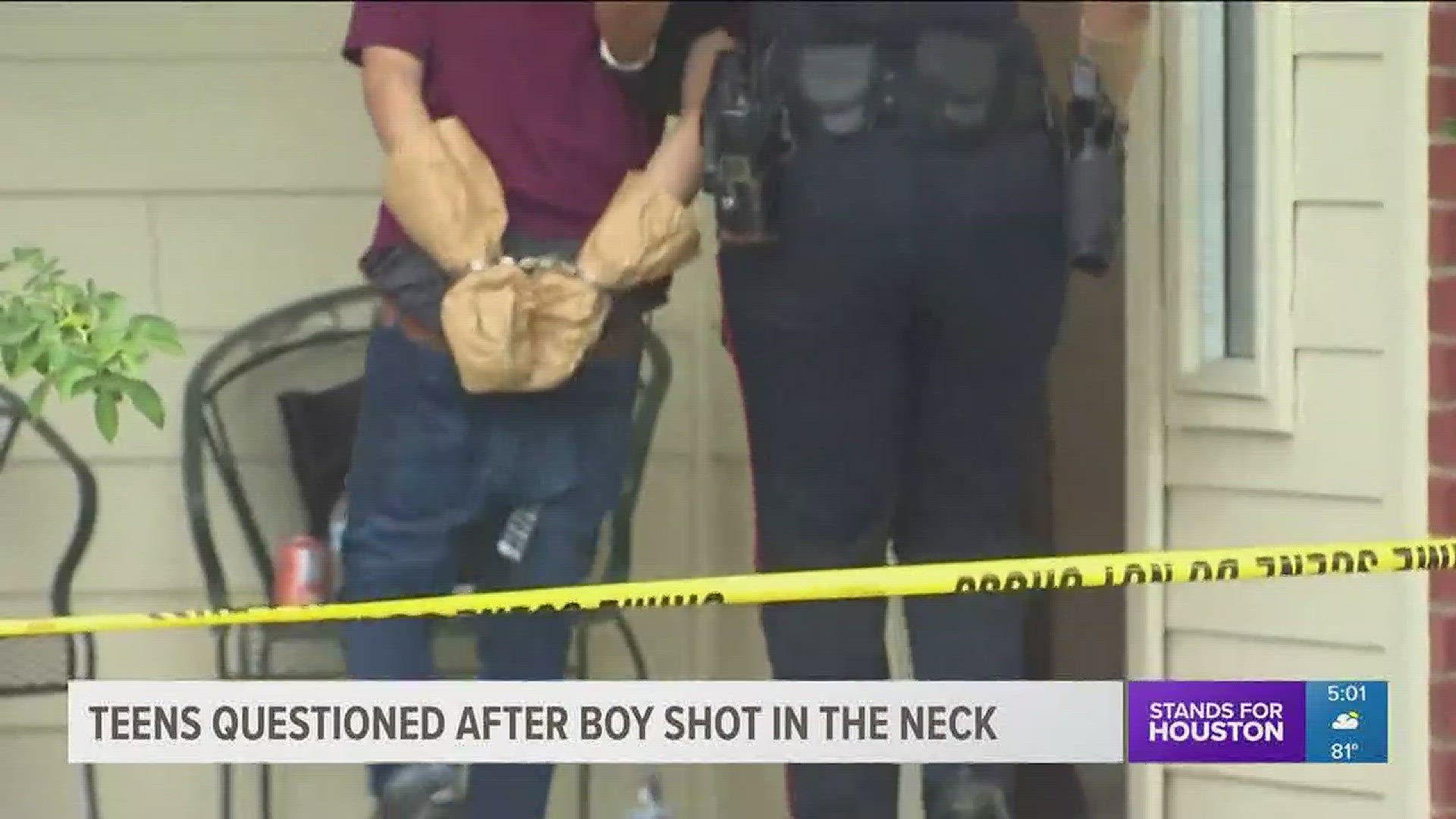 A 14-year-old boy is fighting for his life after being shot with a stolen gun in northwest Harris County. The victim was with a group of teens at a home on Ambrosia Falls in the Three Lakes East subdivision when the shooting happened. They had a gun that