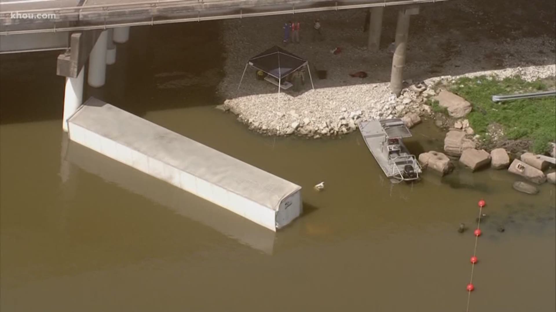 A man whose body was recovered from the cab of a big rig that crashed into the San Jacinto River has been identified, according to Sheriff Ed Gonzalez.
