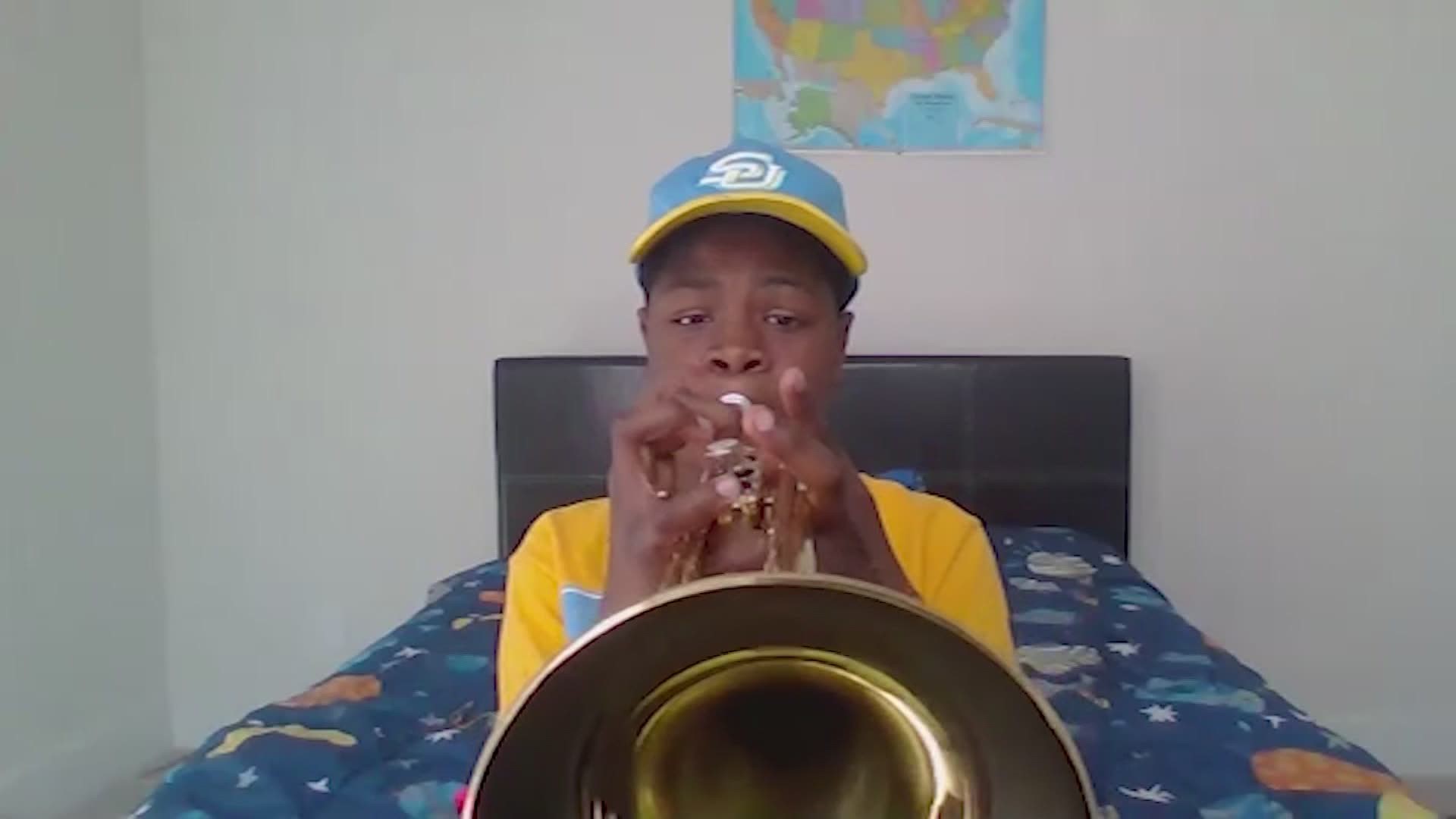 Spring ISD fifth grader Jaron Collins has been named an honorary member of Southern University's Human Jukebox band, his favorite college band!