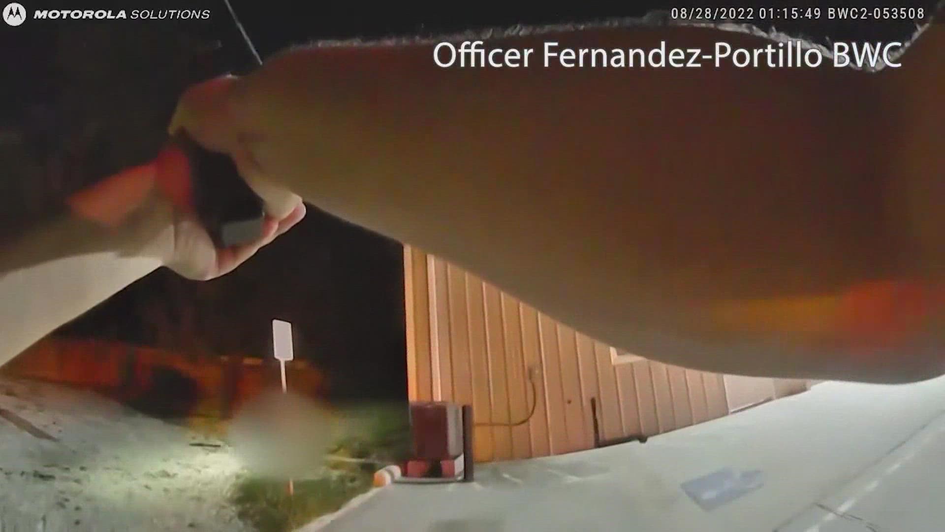 The Houston Police Department released body camera videos Monday of a man shot and killed by officers after he set fires to homes to lure and shoot residents.