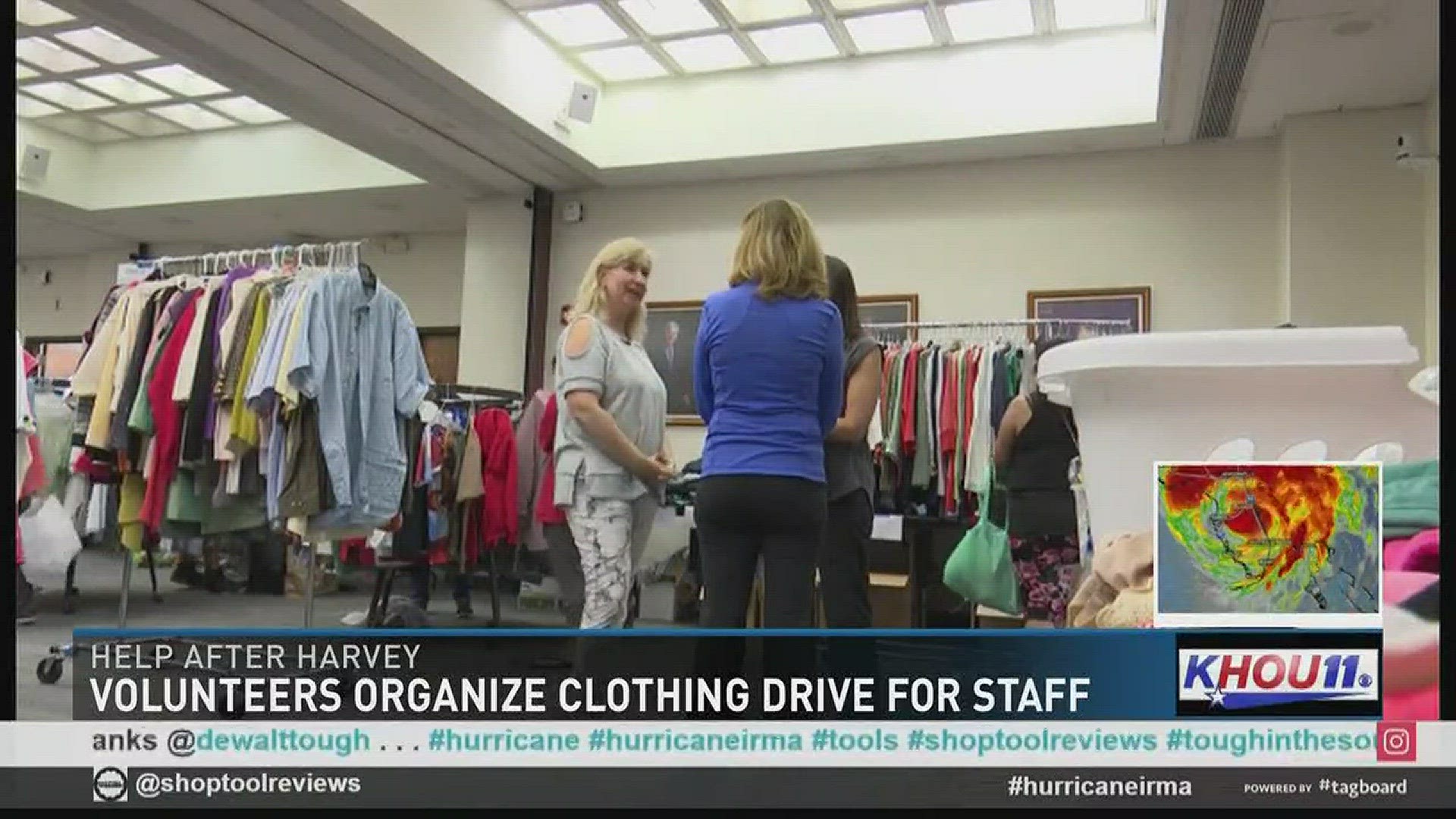 Spring Branch ISD parent volunteers decided to step up and put together a high-end clothing drive just for their staff and teachers whose homes flooded.