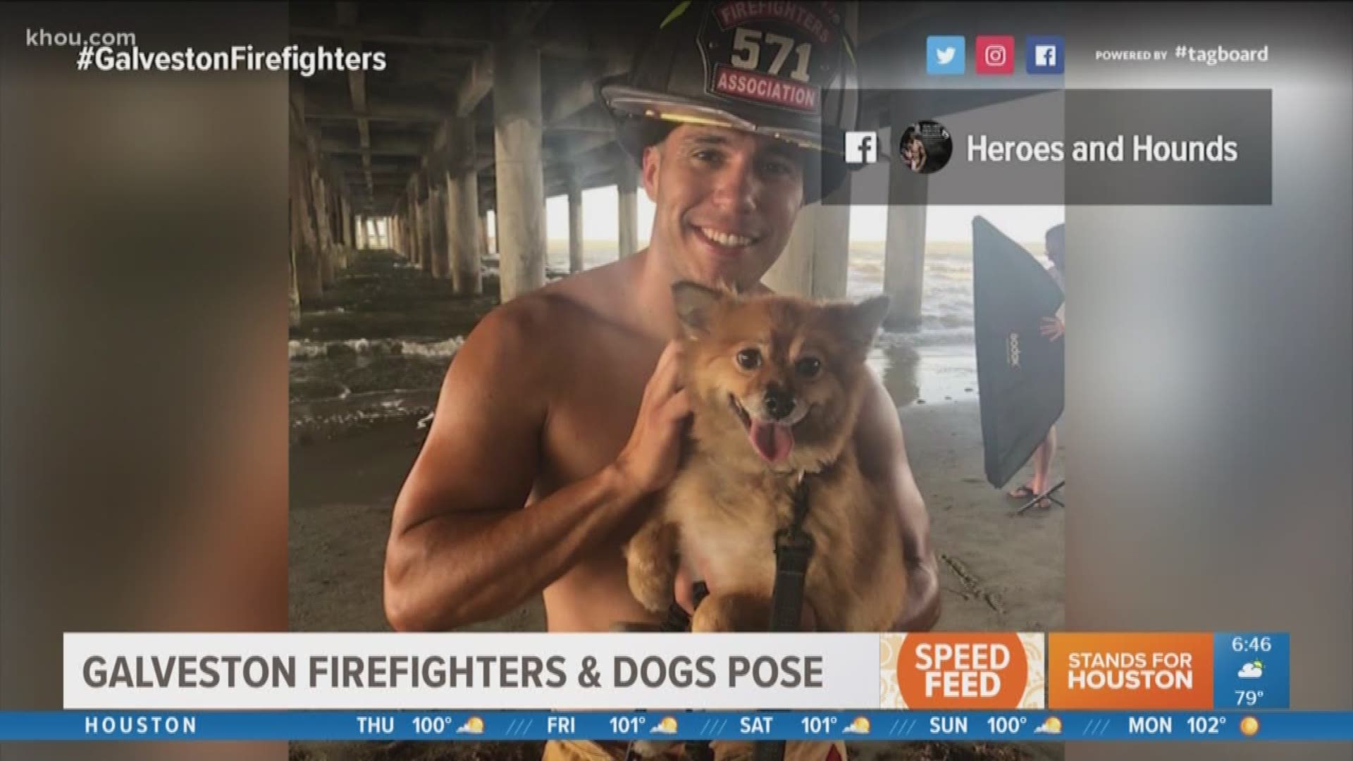 SPEED FEED: KHOU 11 News Anchor Lisa Hernandez shares photos from the Galveston Heroes and Hounds Calendar 