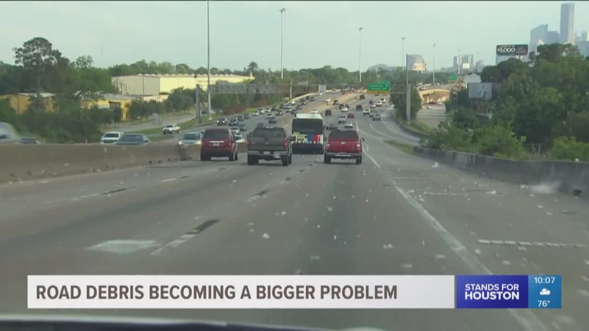 Road debris has become a huge problem in the Houston area and the Harris County Sheriff's Office says drivers could face criminal charges if they lose their load on the road