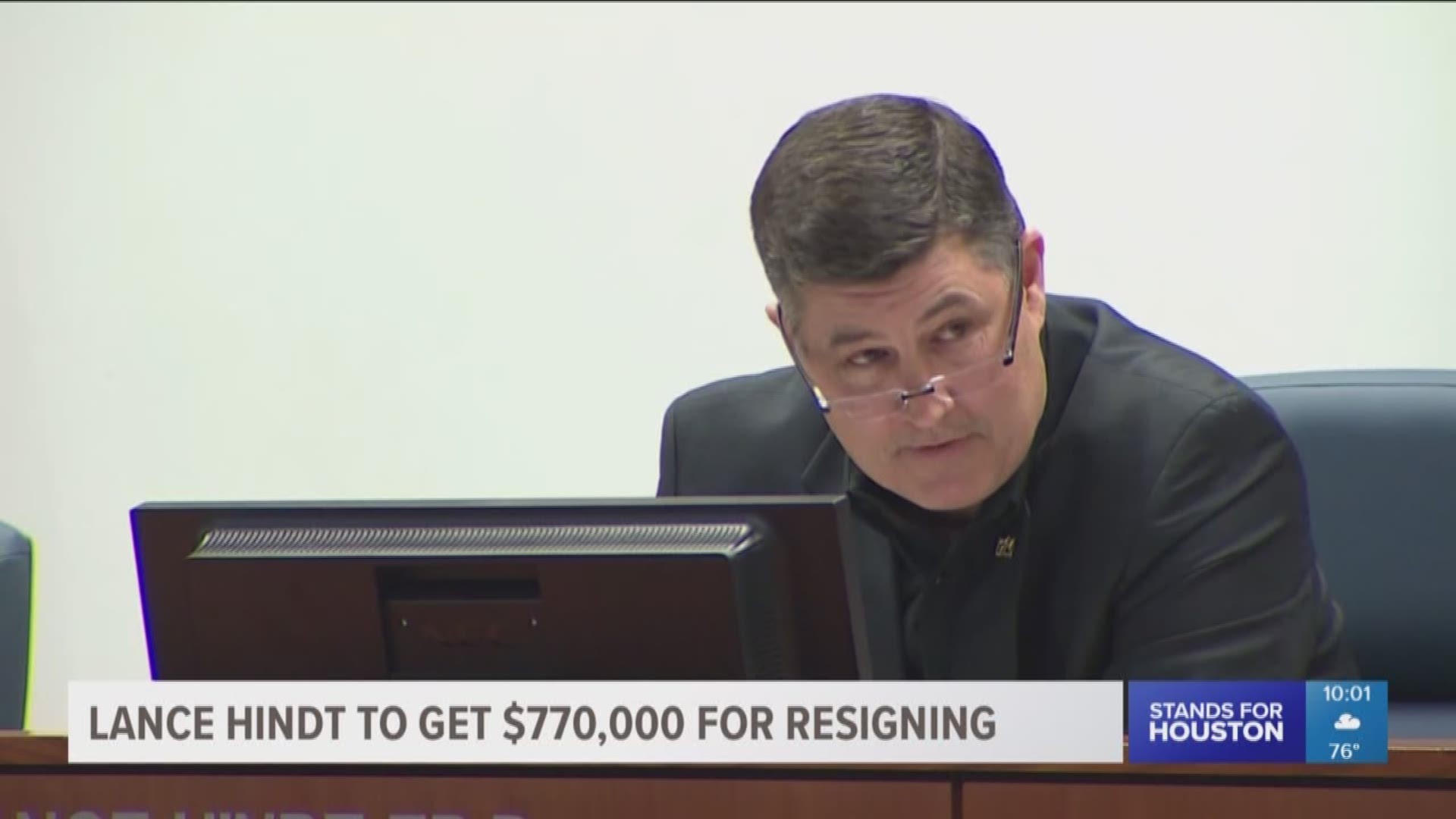 Katy ISD Superintendent Lance Hindt will make well over three quarters of a million dollars when he resigns from the district in January amid accusations of bullying and plagiarism when he was a student.