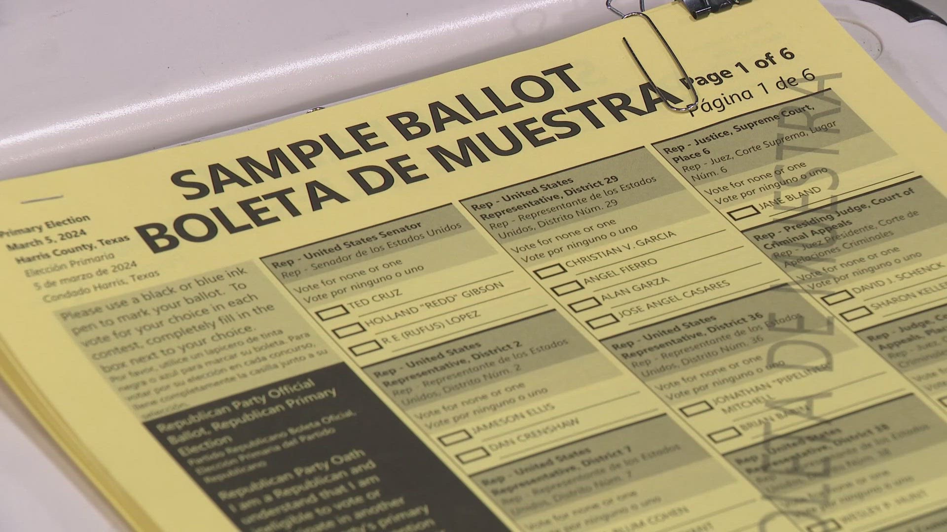 A Harris County woman and her husband said they still haven't received their mail-in ballot, despite having sent in their application over a month ago.