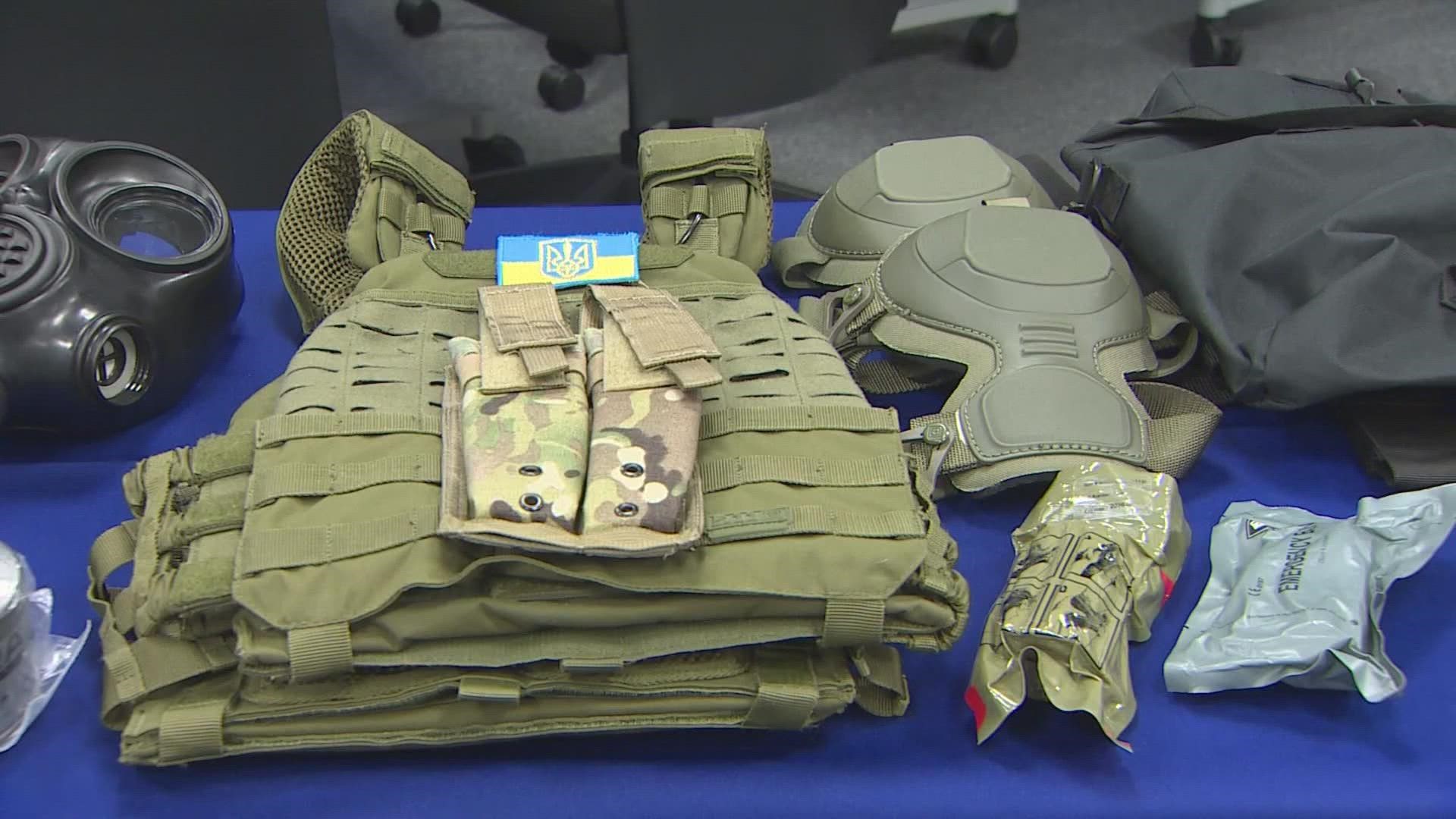 HCSO said they're donating nine pallets of decommissioned tactical gear, including bulletproof vests, shields and helmets they can no longer use.