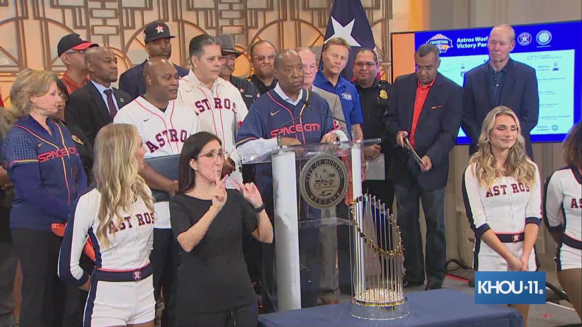City leaders announce plans for Astros World Series championship