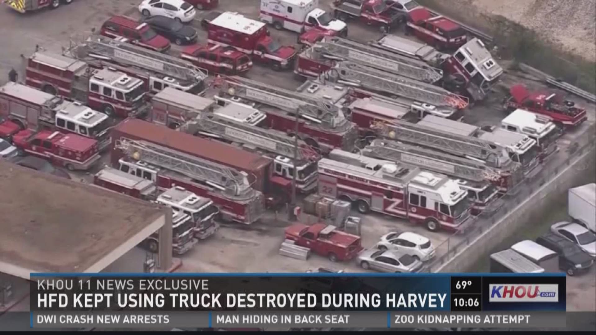 The Houston Fire Department issued a statement to KHOU 11 Thursday after reports surfaced of firefighters using a truck that flooded during Hurricane Harvey.