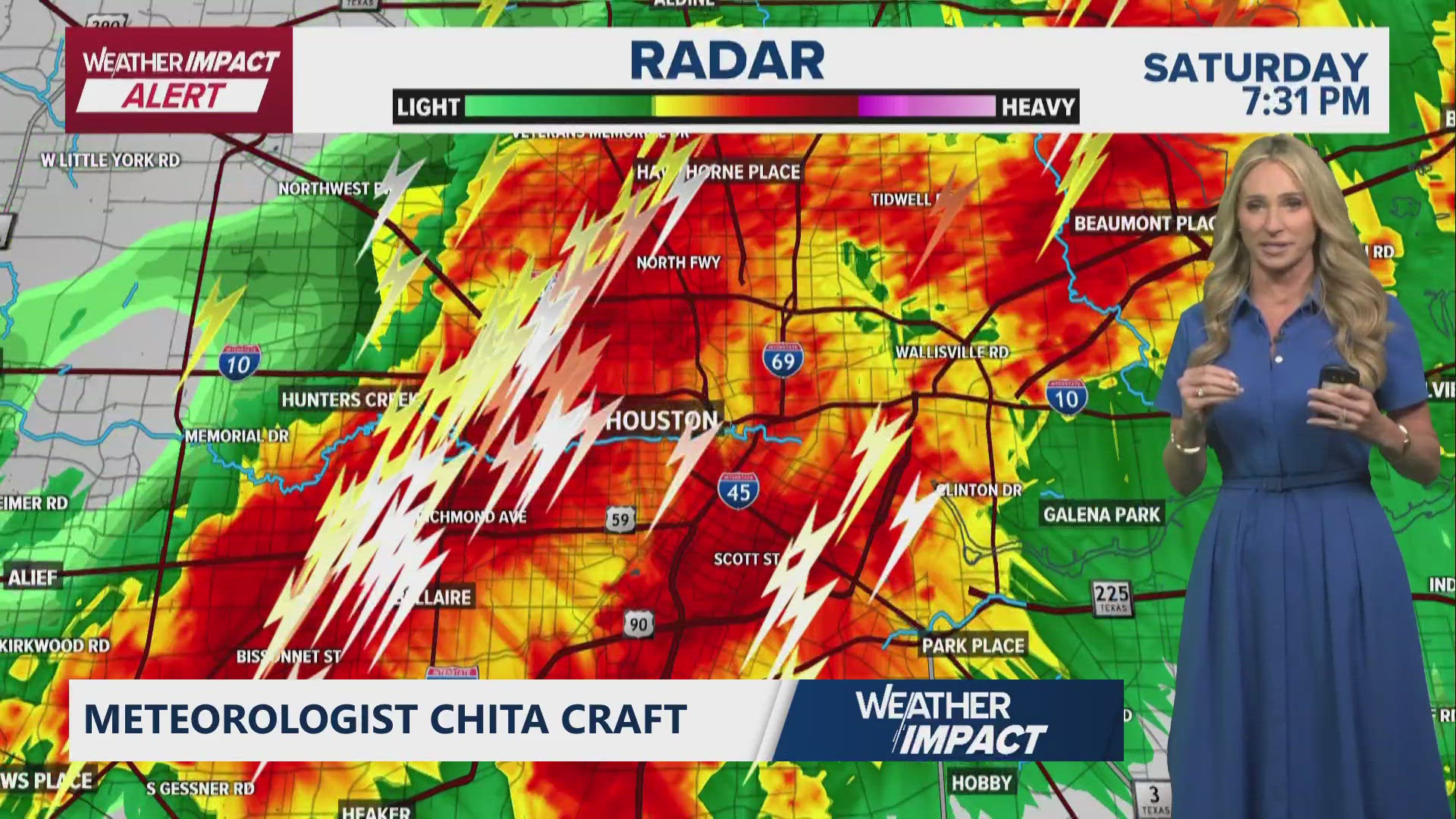 Houston weather update: Strong storms with lightning move through the ...