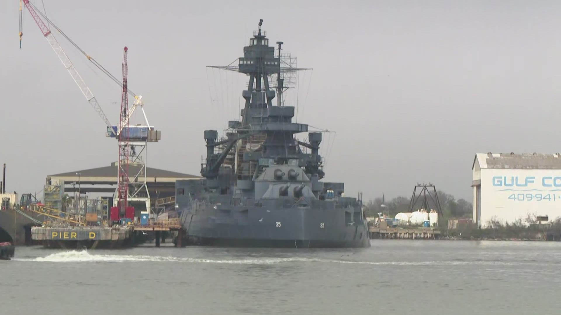 Battleship Texas 'closed until further notice' due to leaks | 12newsnow.com