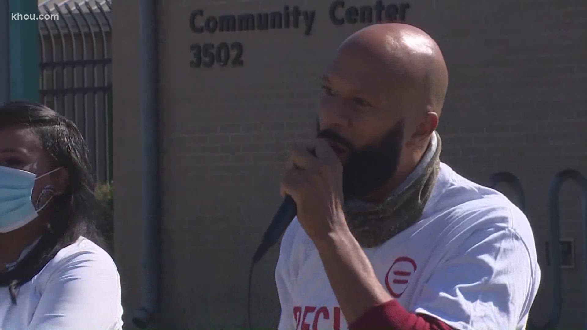 Rapper and activist Common was in Houston's Sunnyside Friday greeting voters and local candidates.