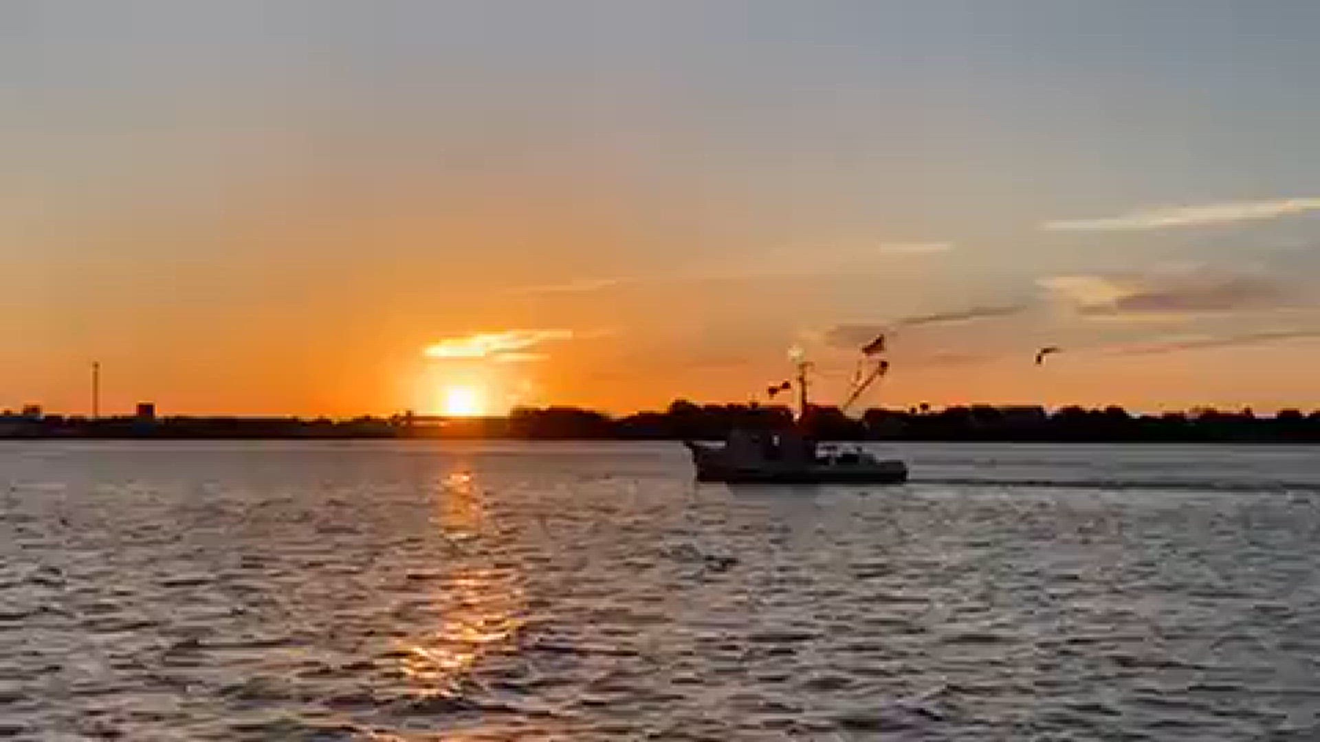 Rock Bottom shrimp boat i  Galveston Bay. Want some shrimp Len Cannon?
Credit: Texas Shrimp Diva