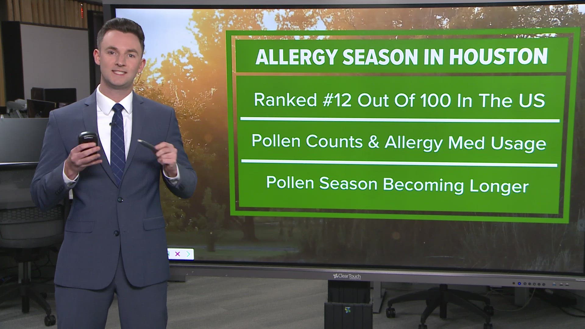 The study was based on pollen counts and allergy medication usage in each city.