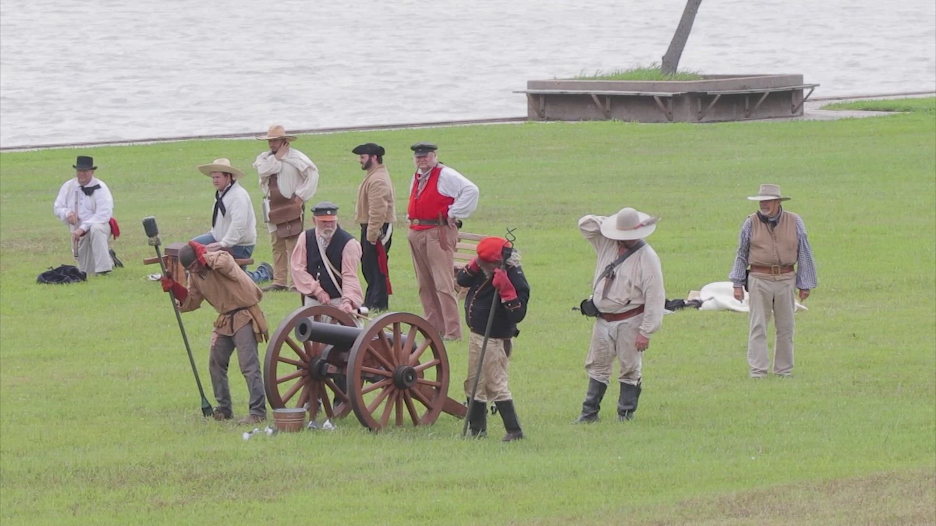 On Saturday, people got to see and experience living history. Reenactments showed people what life was like in 1836.